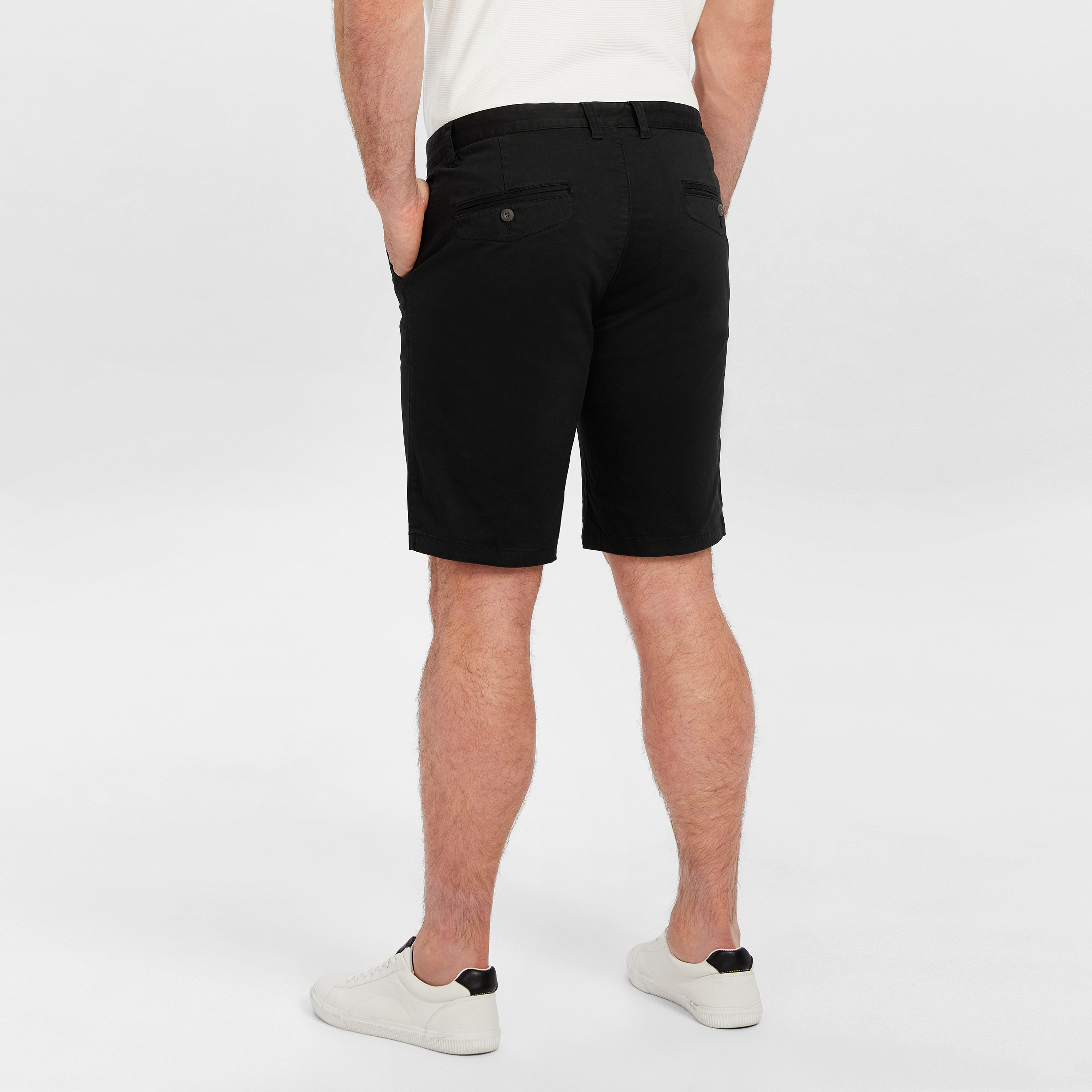 Black Darwin Stretch Chino Shorts