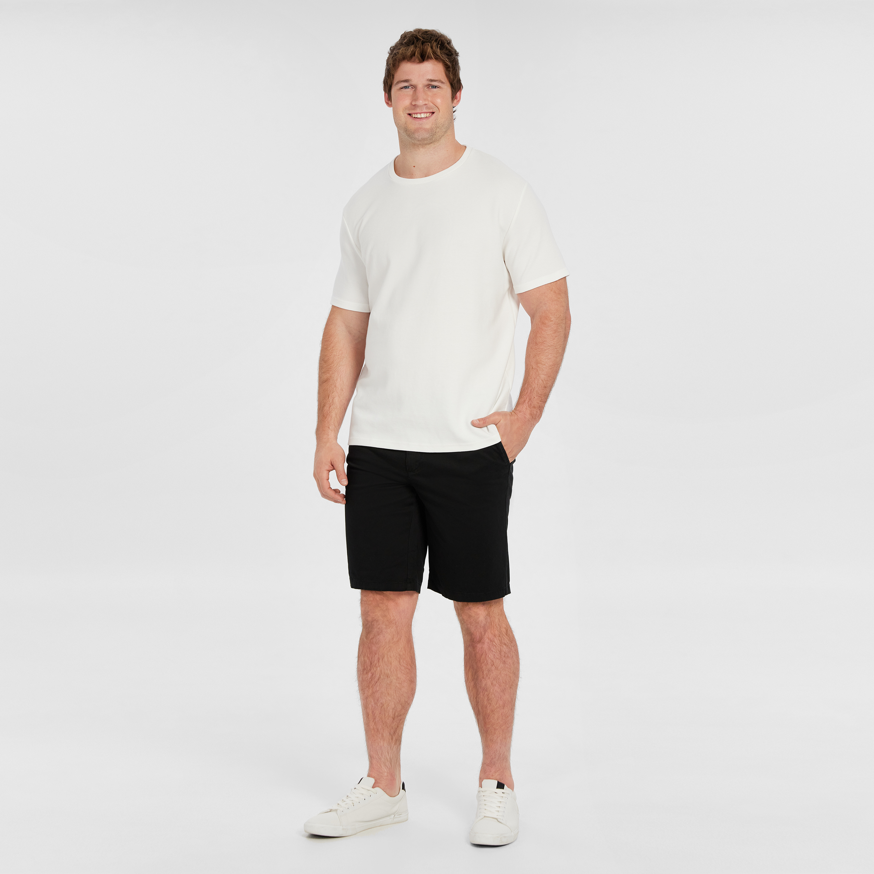Black Darwin Stretch Chino Shorts