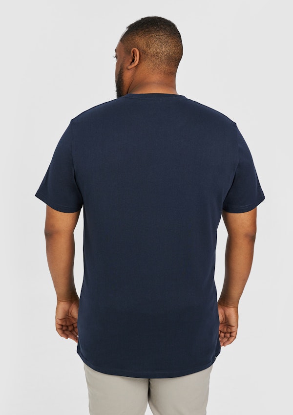 Dark Blue Essential Crew Neck T Shirt