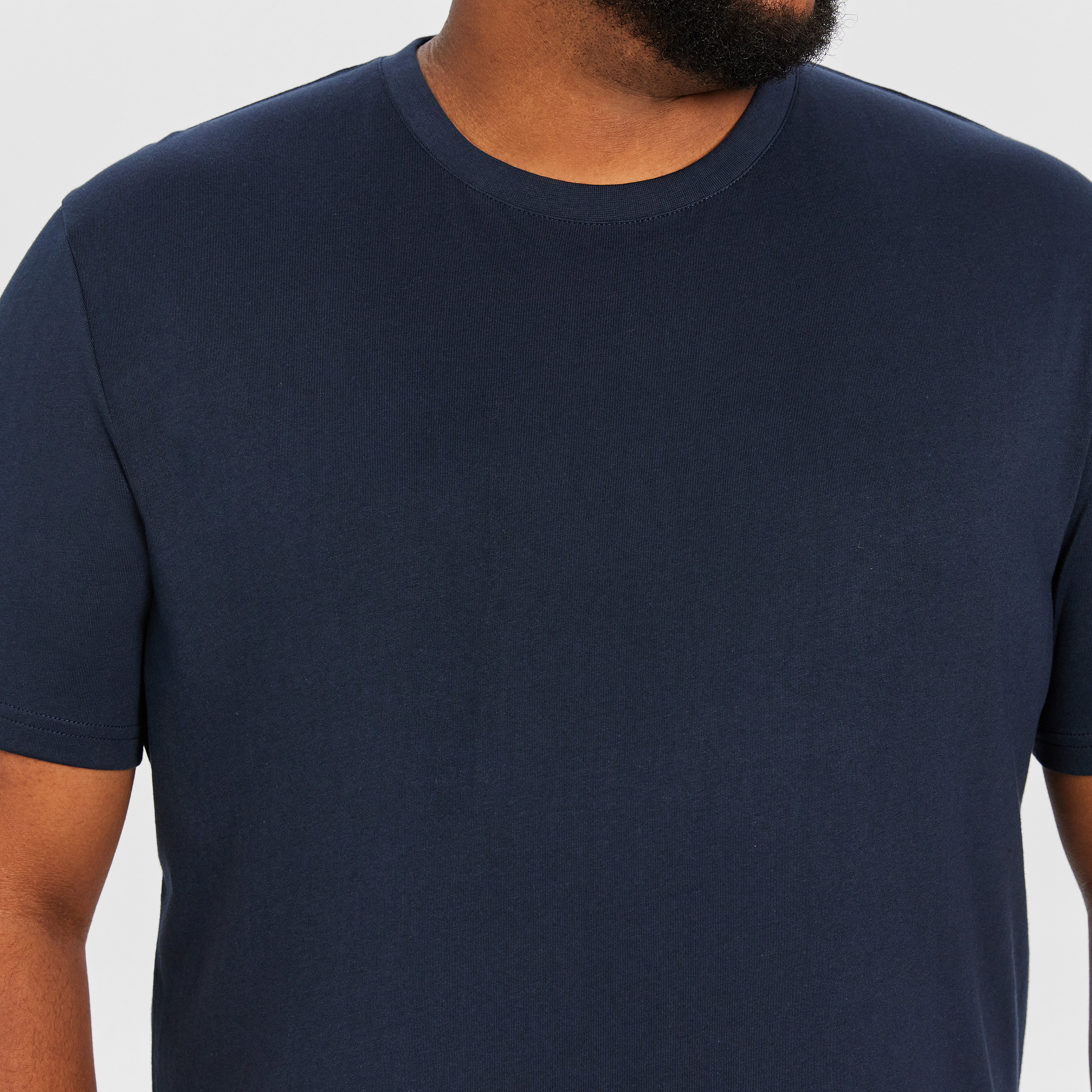 Dark Blue Essential Crew Neck T Shirt