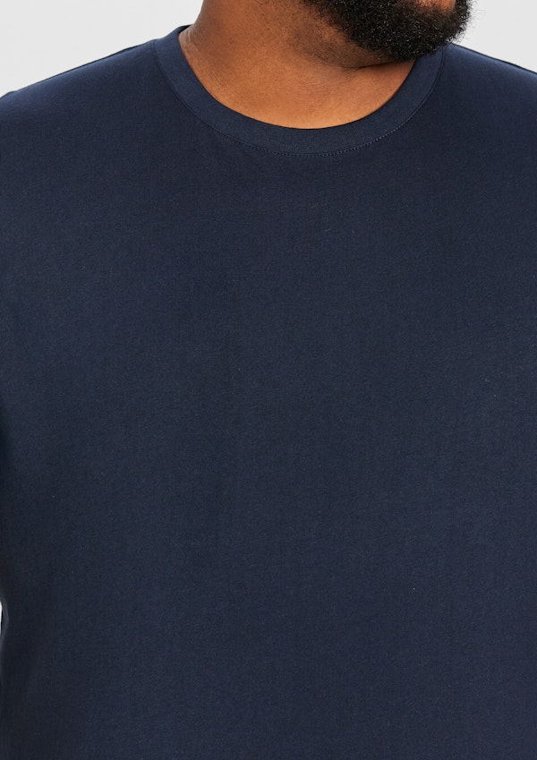Dark Blue Essential Crew Neck T Shirt