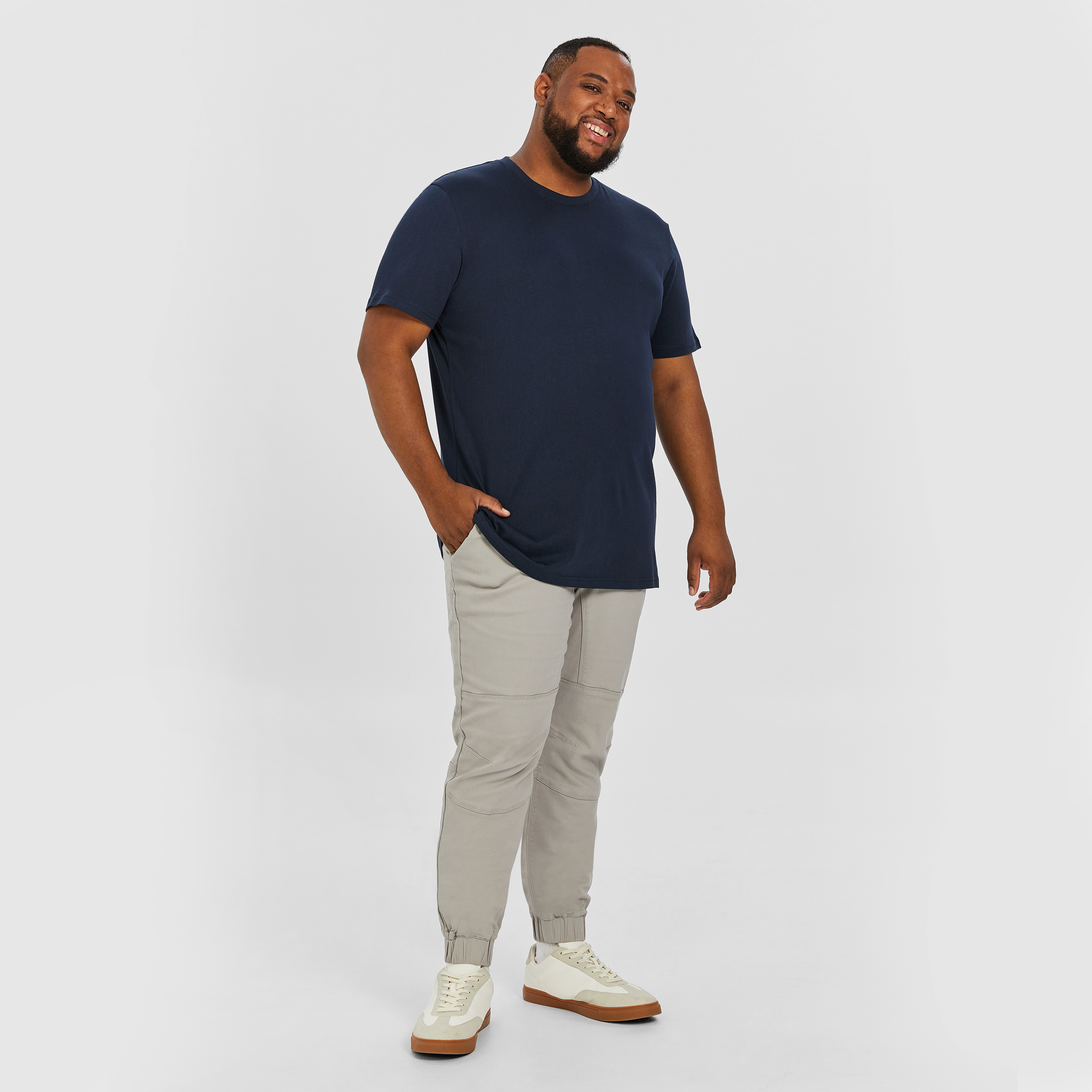 Dark Blue Essential Crew Neck T Shirt