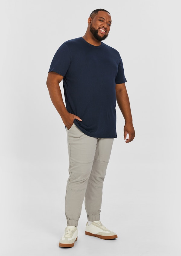 Dark Blue Essential Crew Neck T Shirt