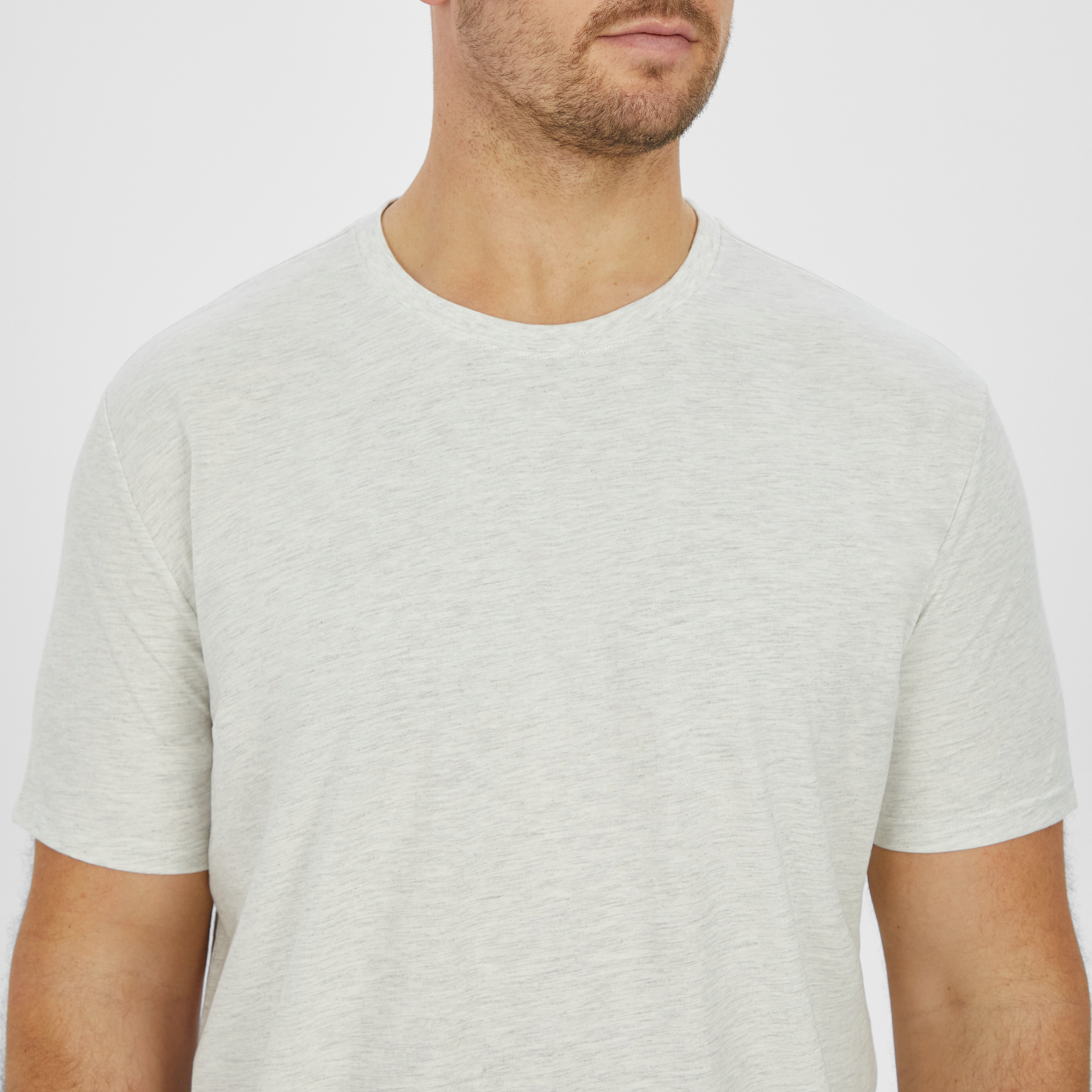 Ice Grey Essential Crew Tee