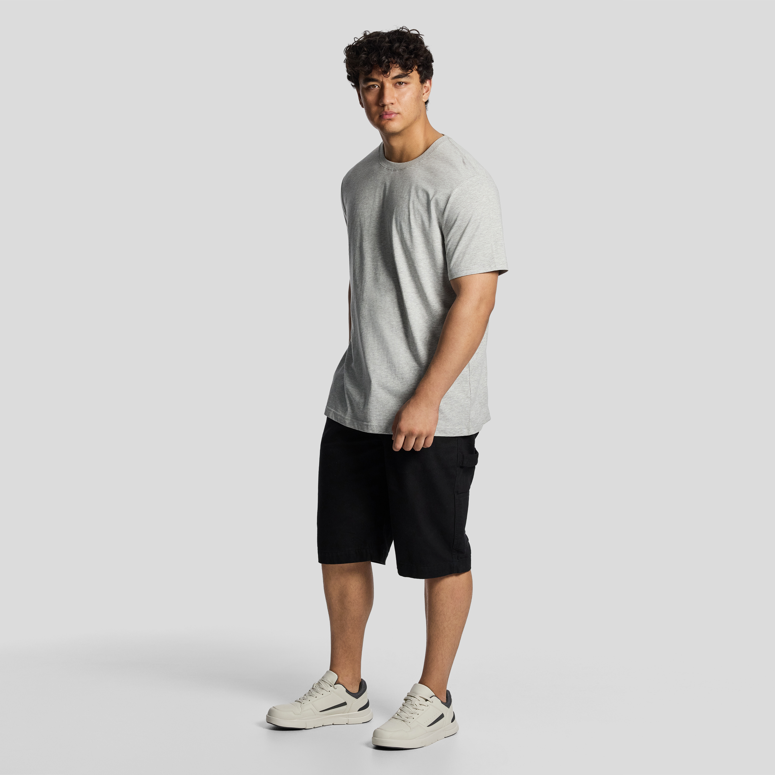 Light Grey Marle Essential Crew Tee