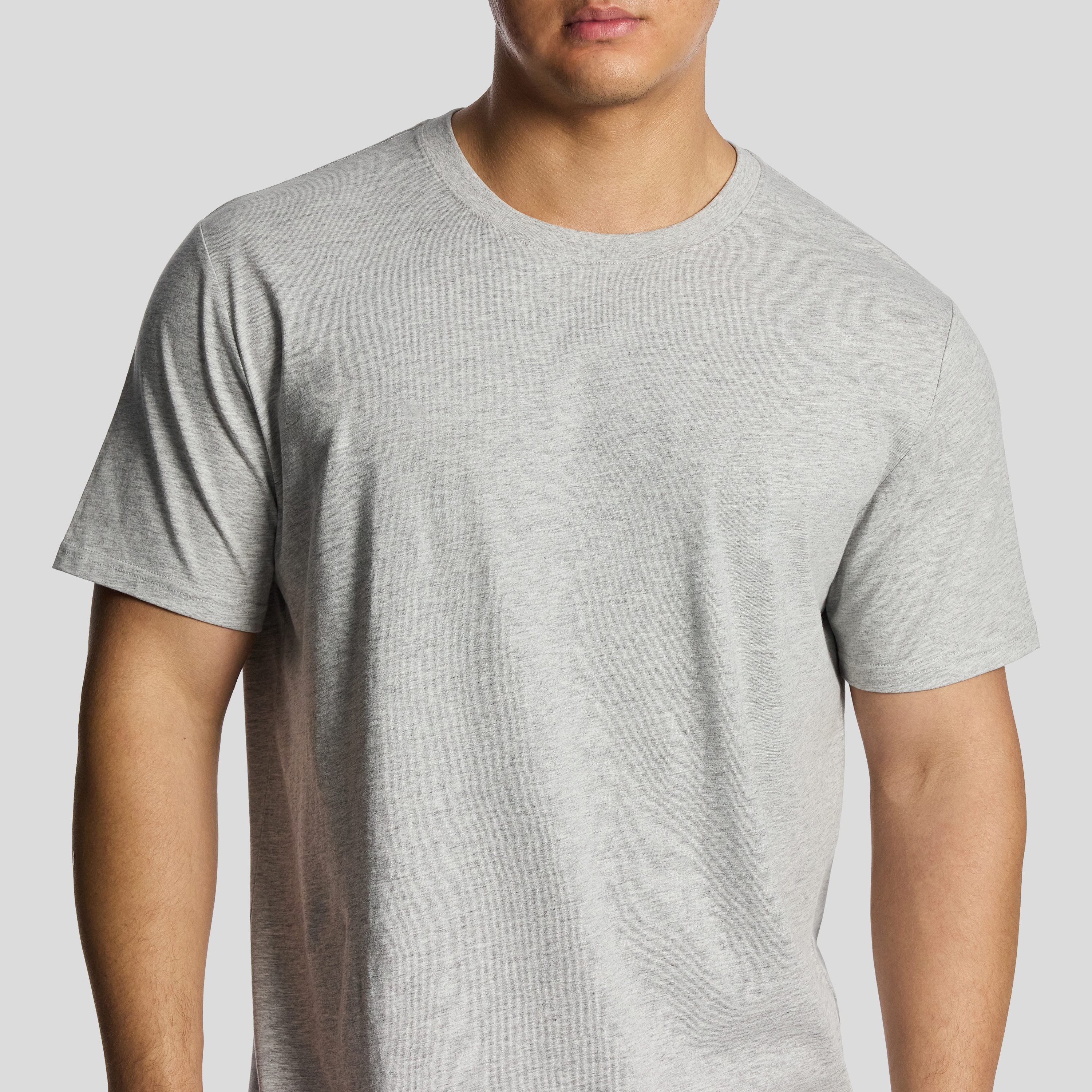 Light Grey Marle Essential Crew Tee