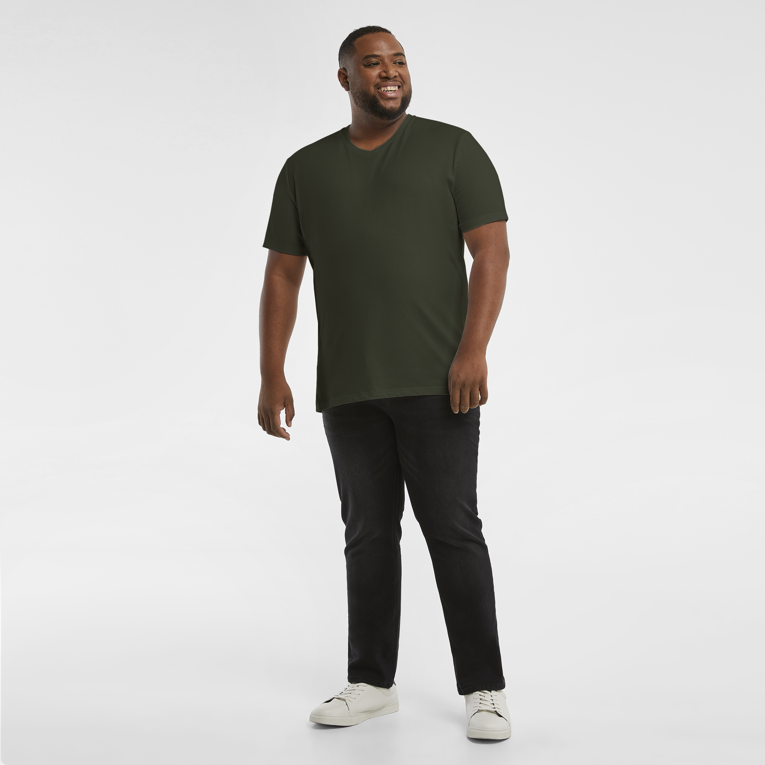 Military Green Essential Crew Tee