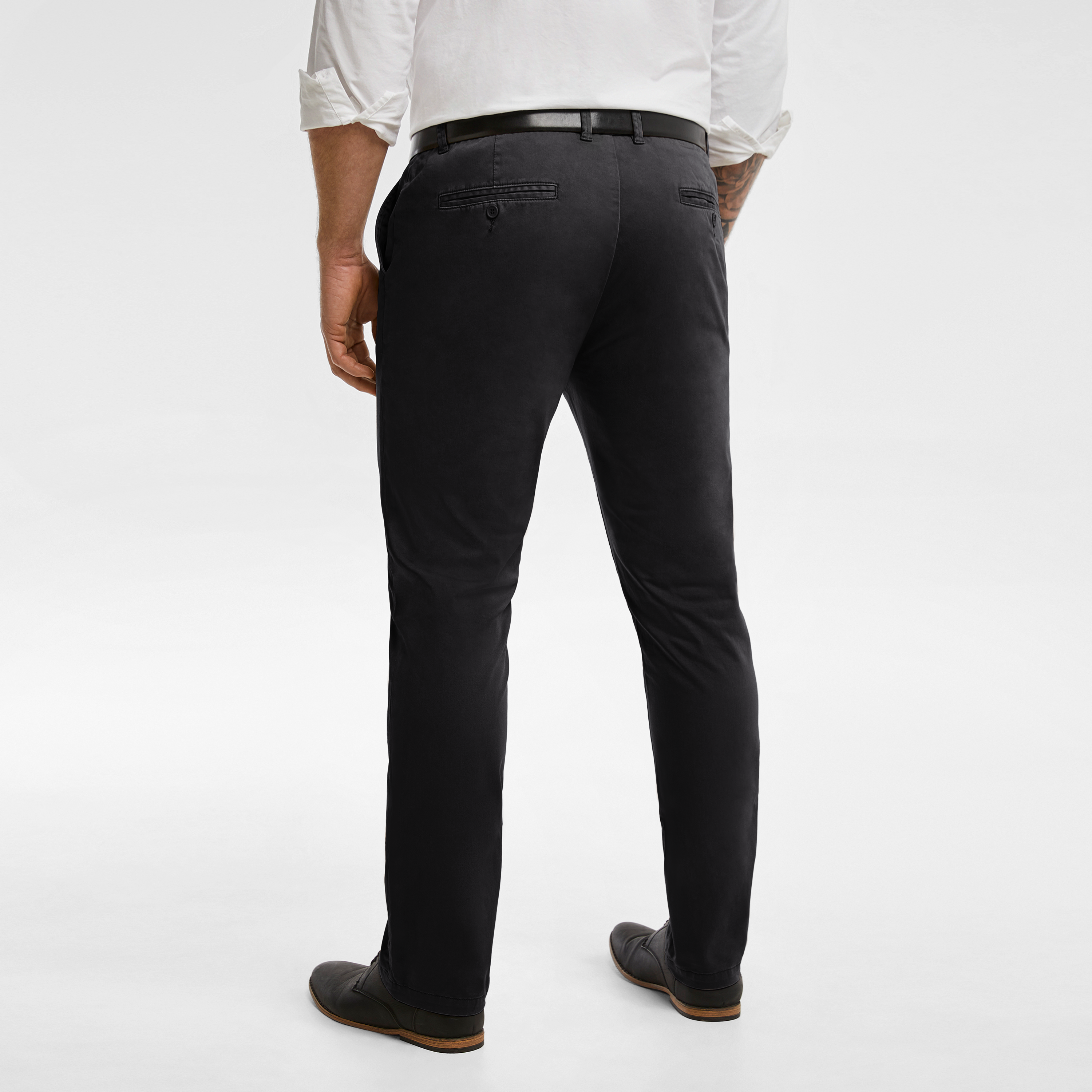 Black Platinum Stretch Slim Fit Chinos
