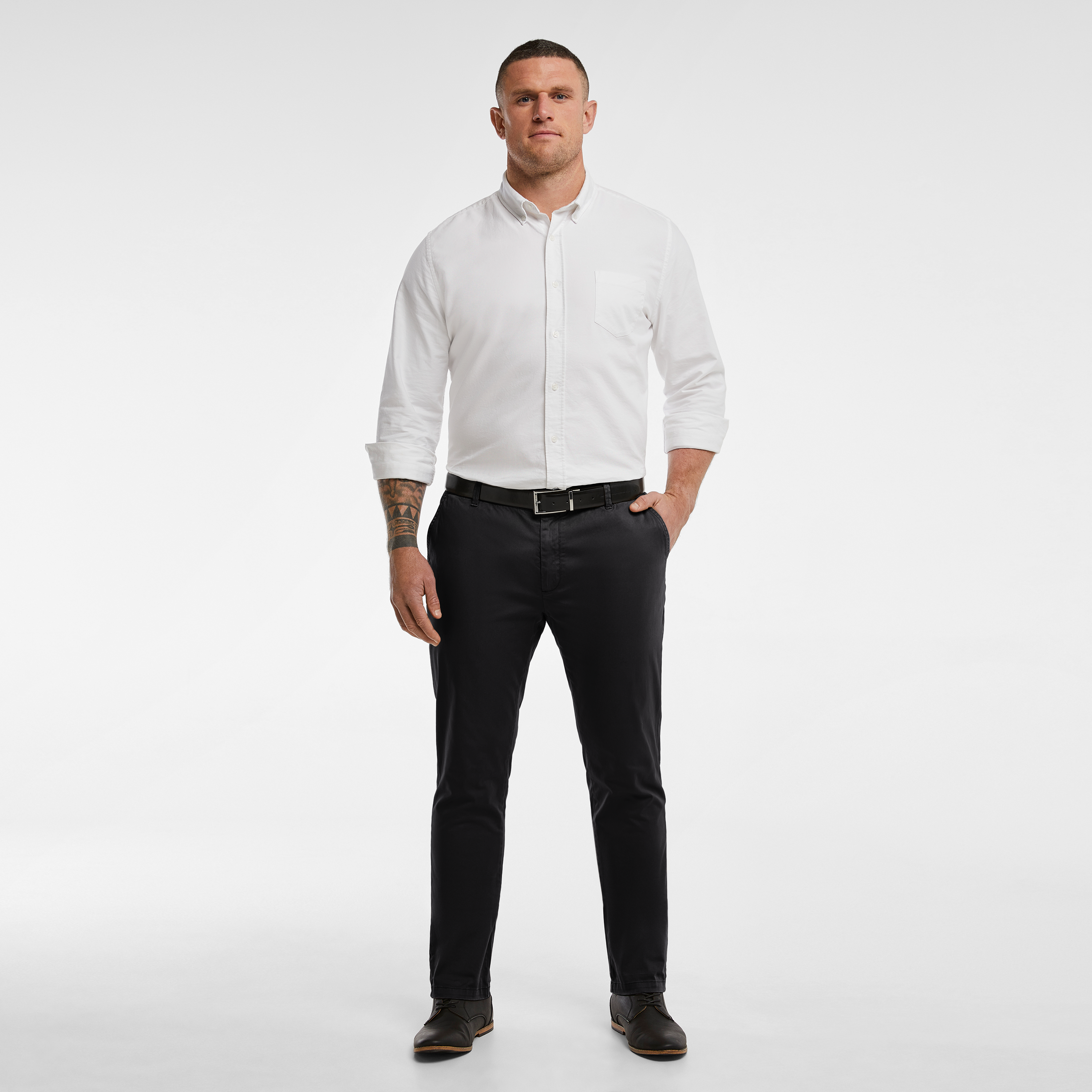 Black Platinum Stretch Slim Fit Chinos
