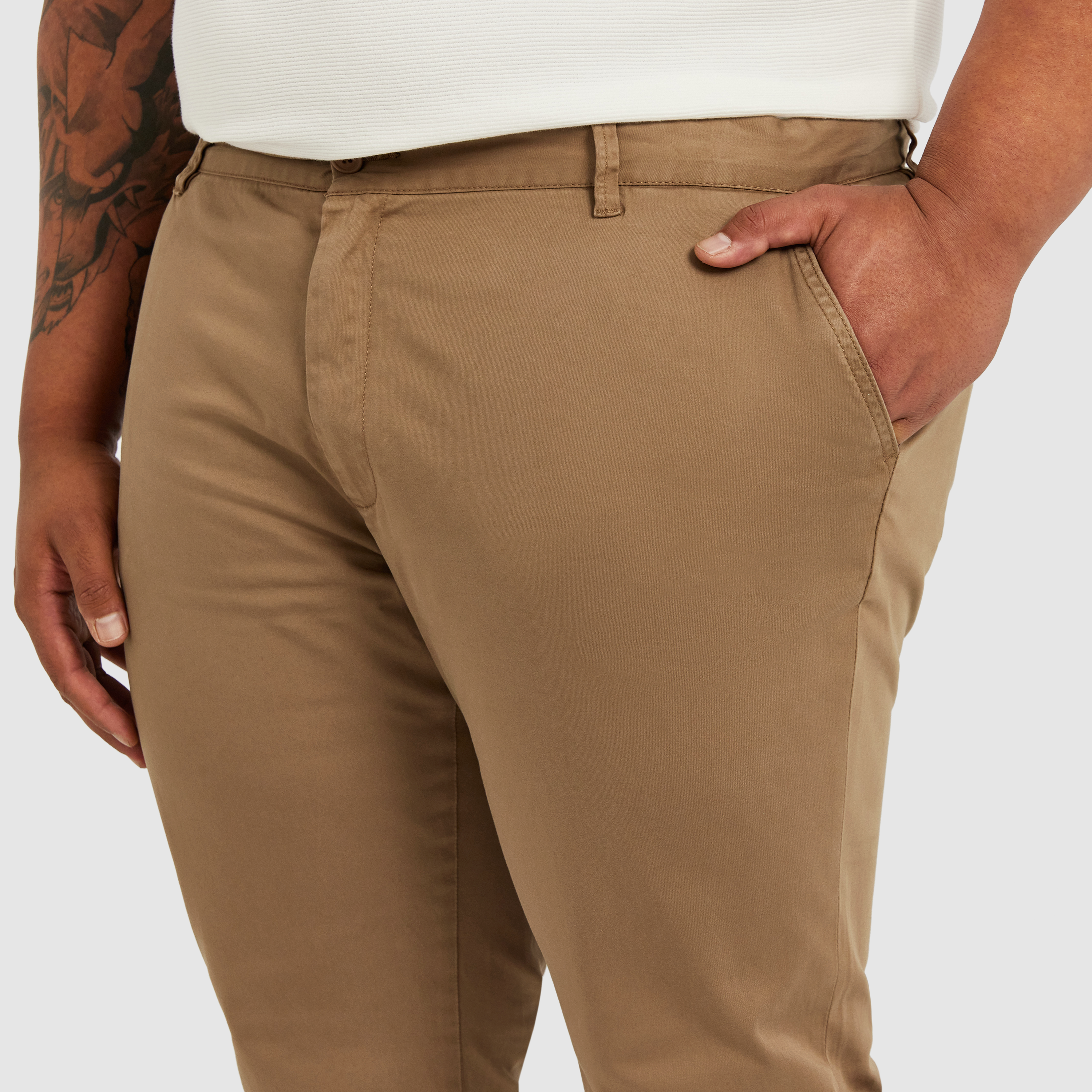 Tobacco Platinum Stretch Slim Fit Chinos