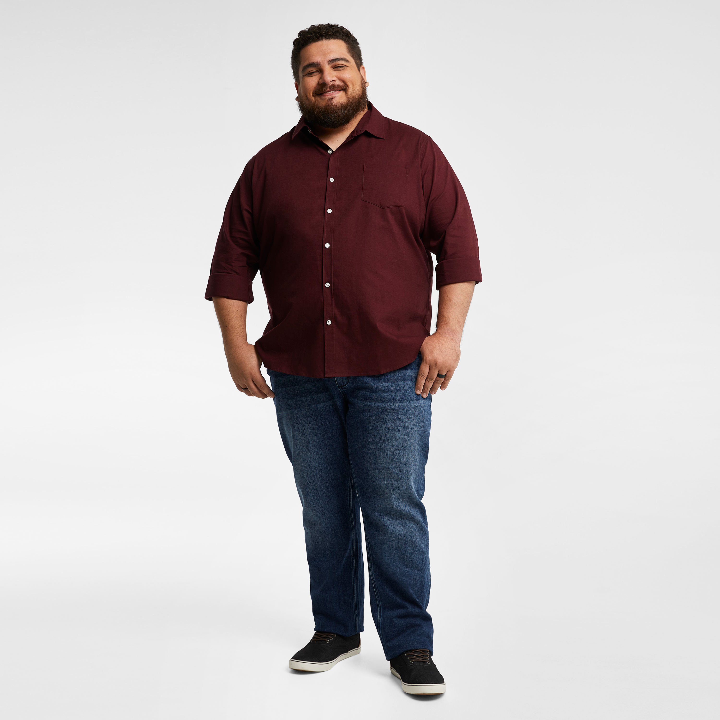 Burgundy Sniders Casual Shirt