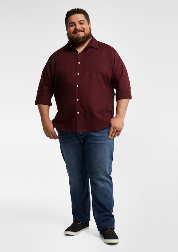 Burgundy Sniders Casual Shirt