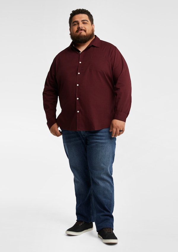 Burgundy Sniders Casual Shirt