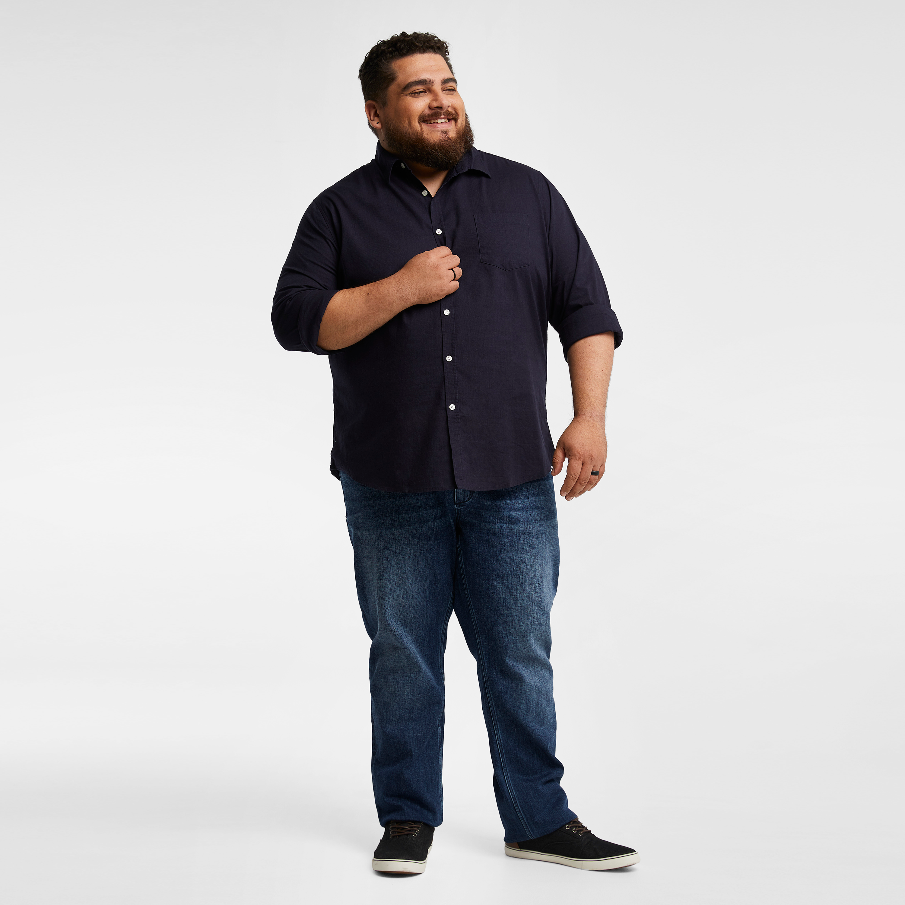 Navy Sniders Casual Shirt