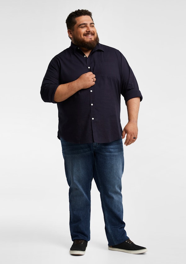 Navy Sniders Casual Shirt