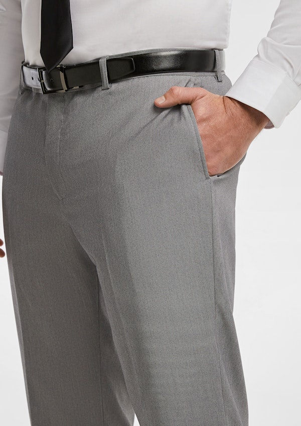 Light Grey Diamond Stretch Dress Pants