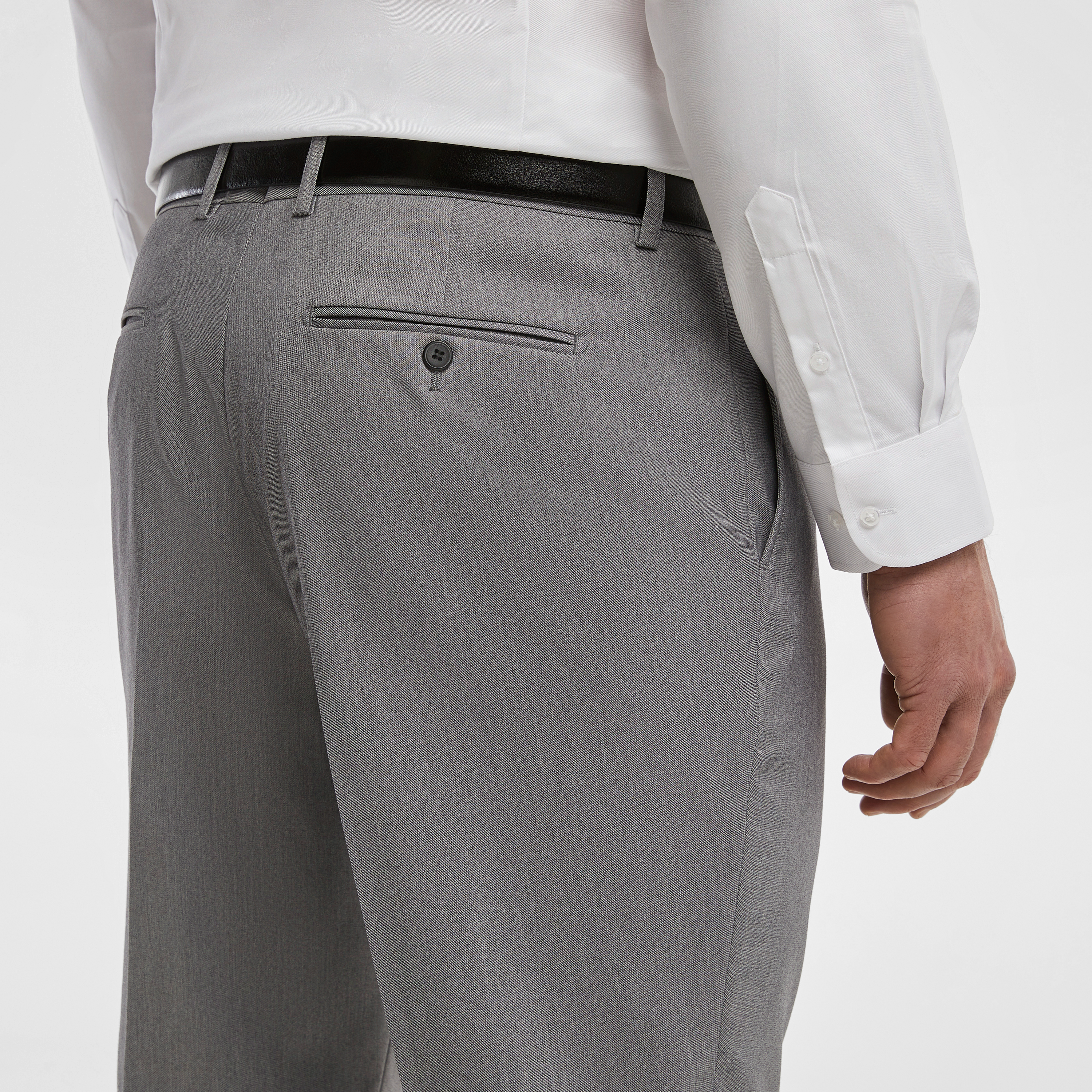 Light Grey Diamond Stretch Dress Pants