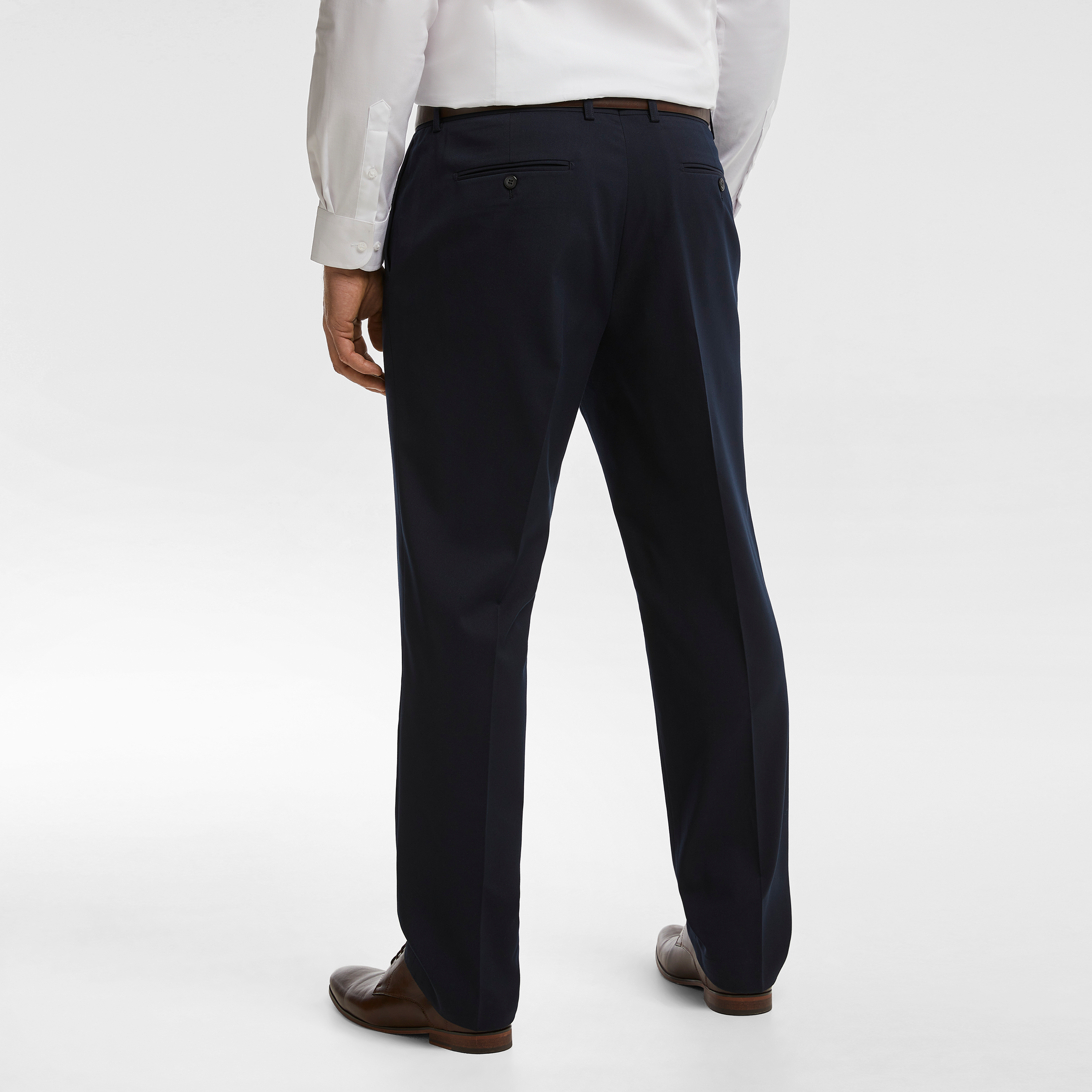 Navy Diamond Stretch Dress Pants