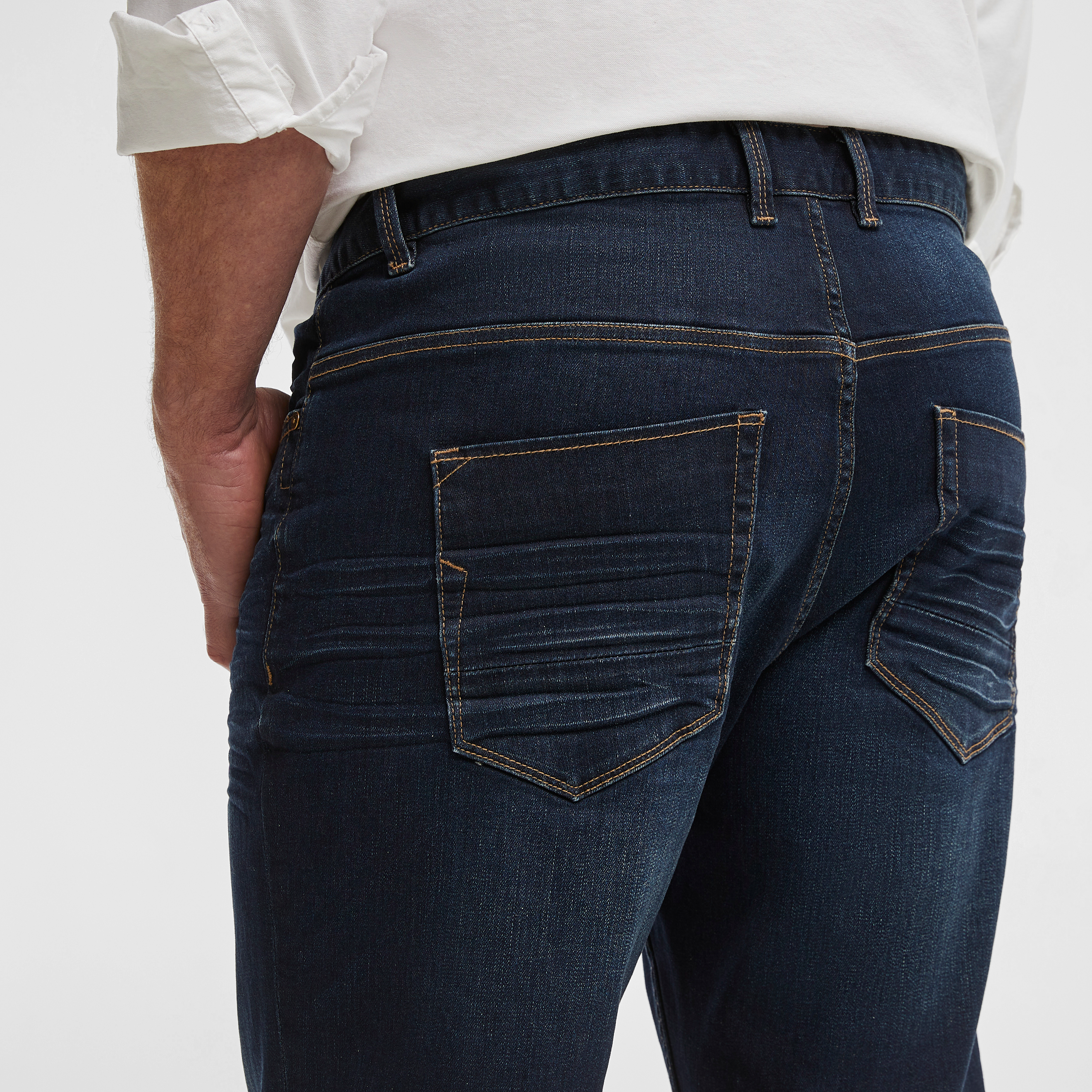 Blue Wade Stretch Straight Leg Jeans