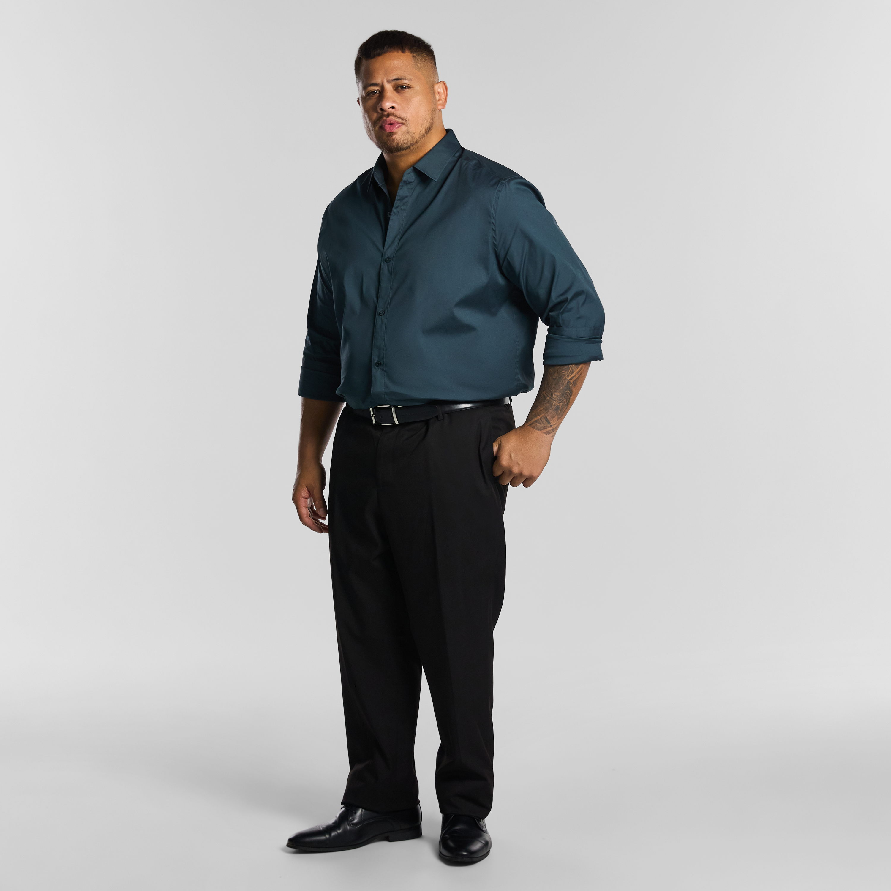 Petrol Green Cyrus Stretch Dress Shirt