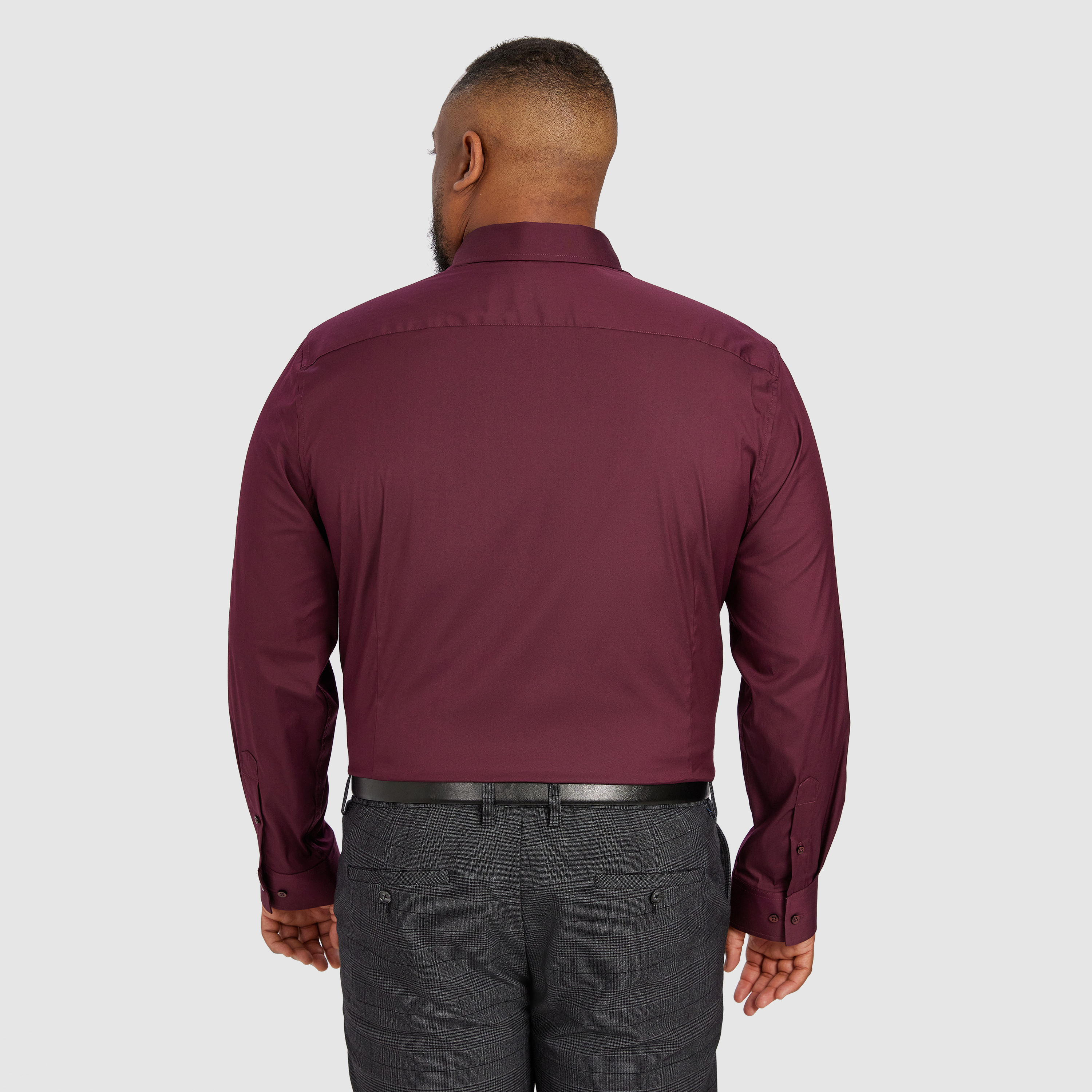 Wine Cyrus Stretch Dress Shirt