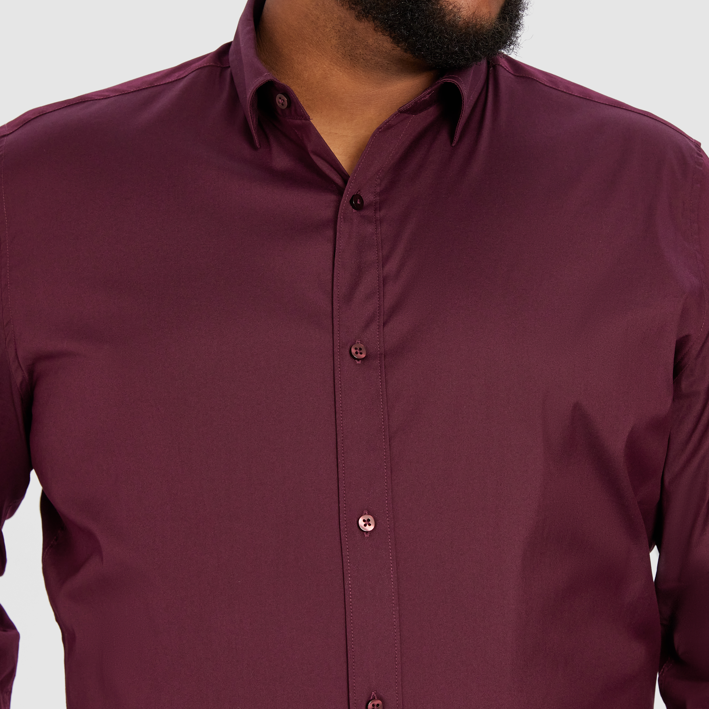 Wine Cyrus Stretch Dress Shirt