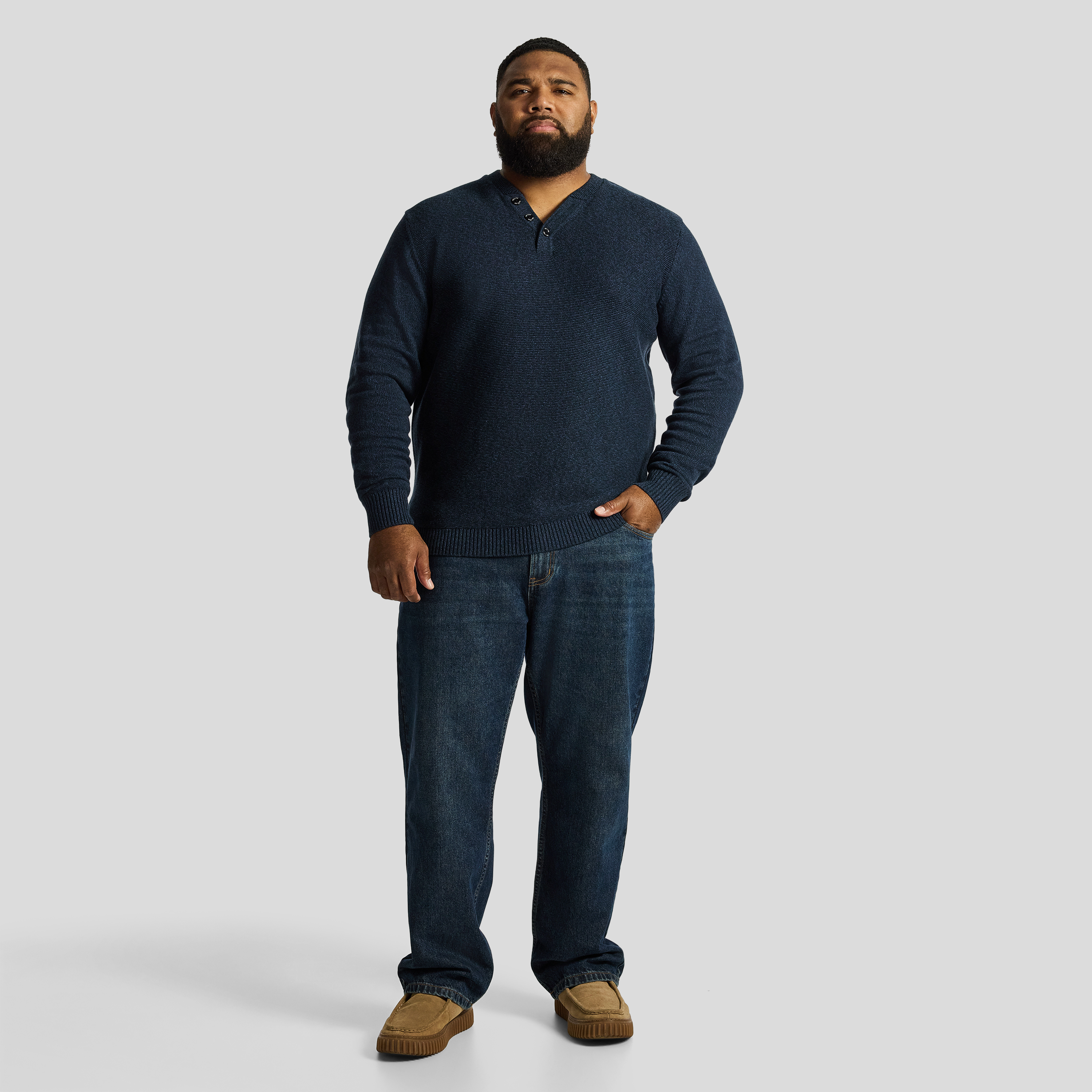 Blue Jovani Cotton Knit