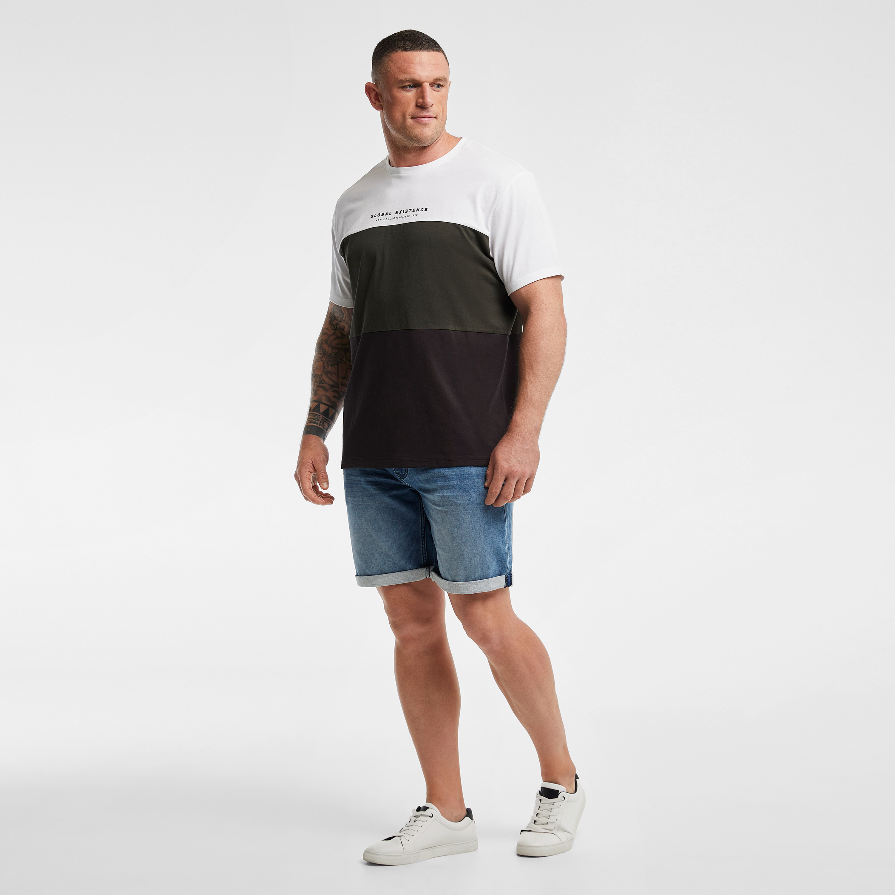 Blue Reed Stretch Denim Shorts