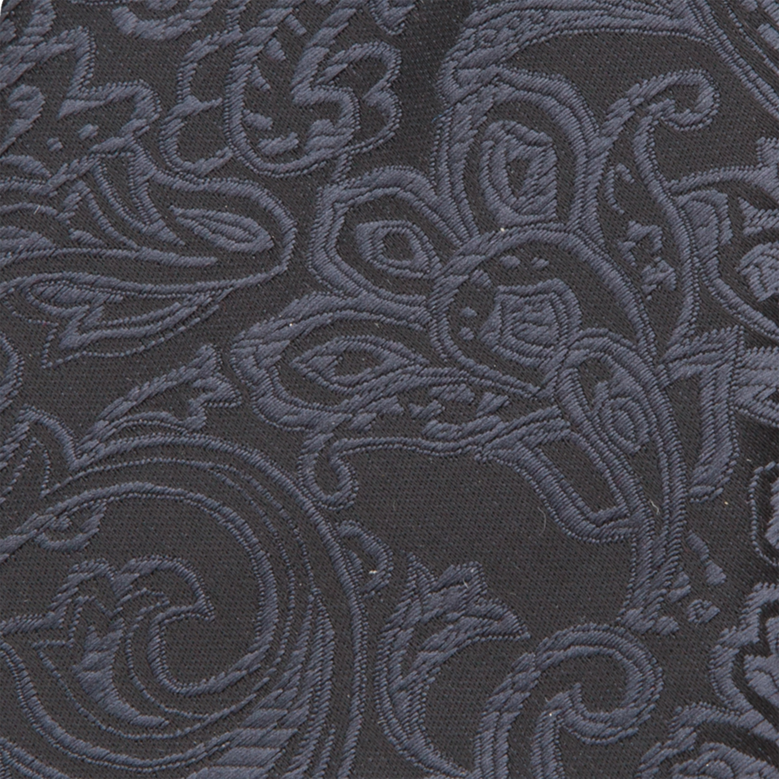 Black Jacquard Paisley 7 Cm Tie