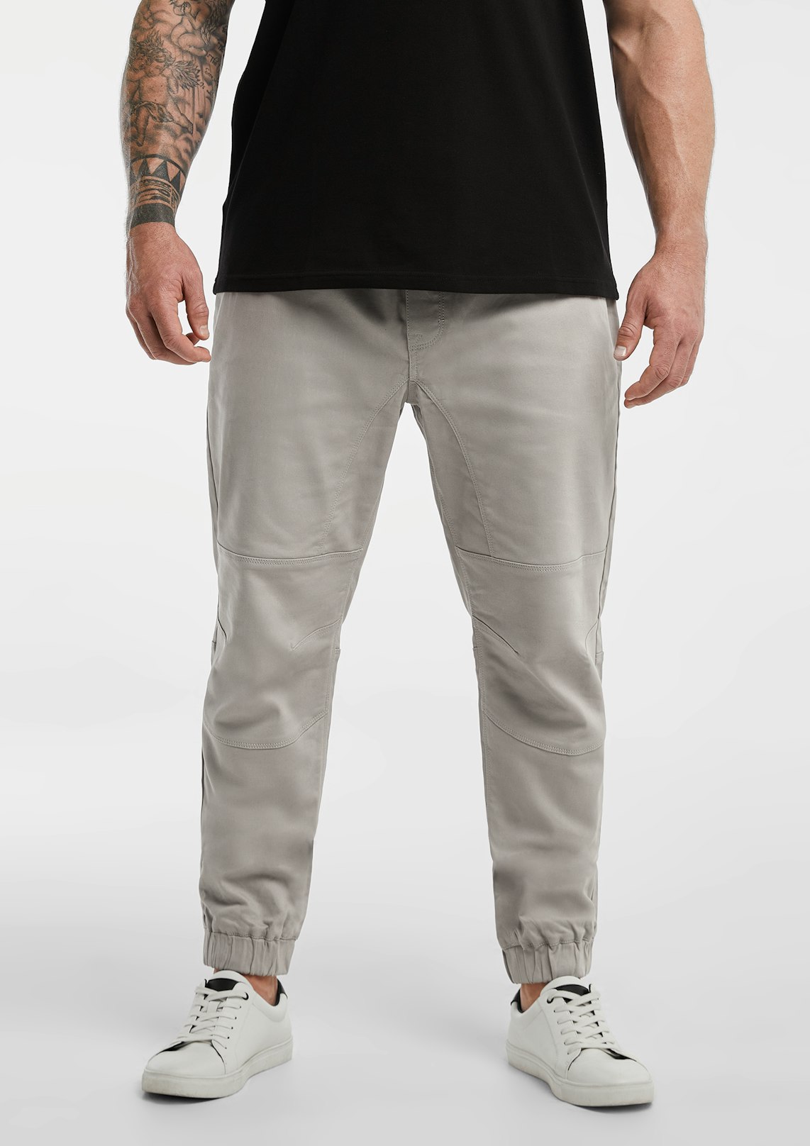 Colton Elastic Waist Cuffed Pants