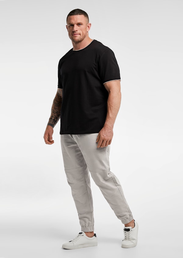 Ice Colton Elastic Waist Cuffed Pants