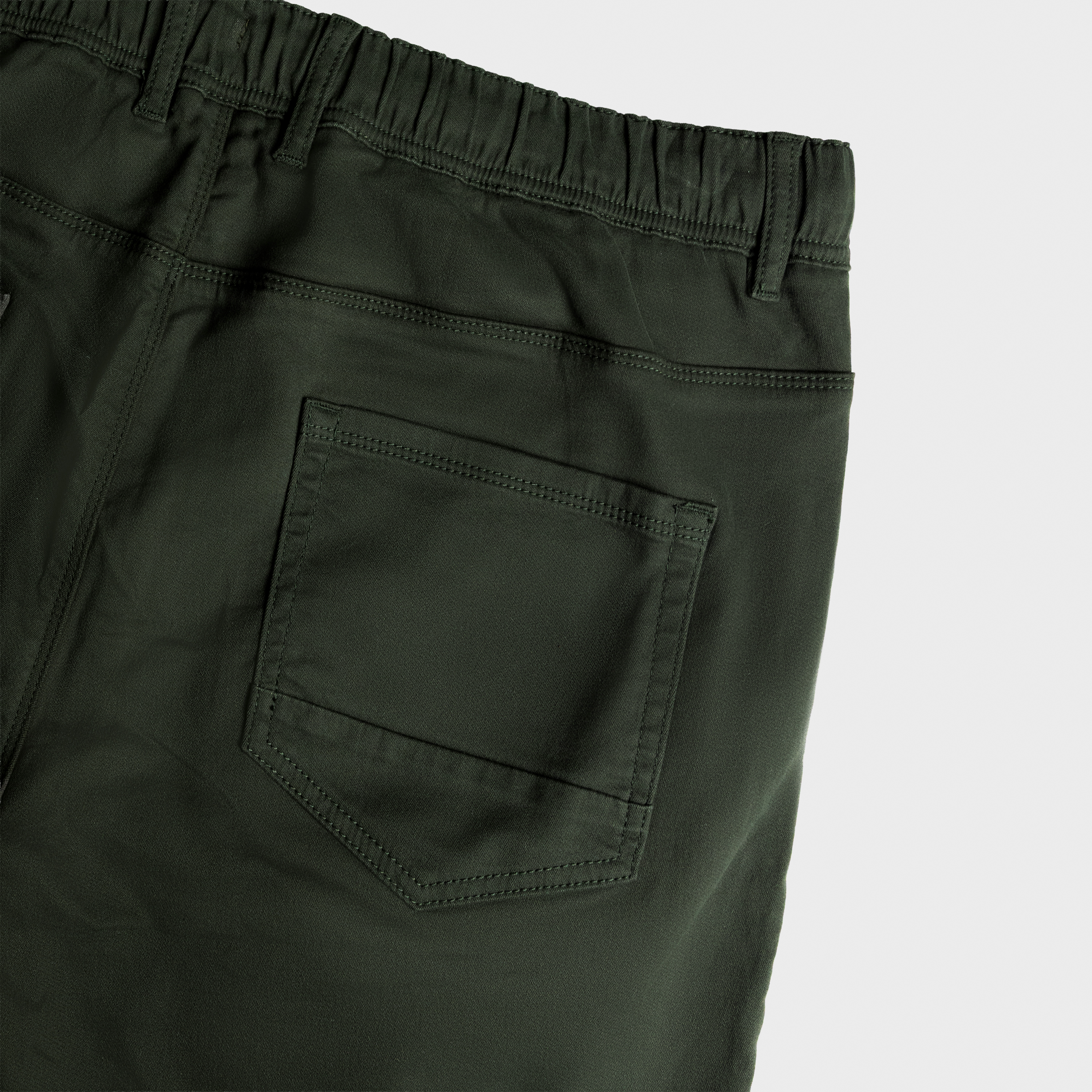 Military Colton Elastic Waist Cuffed Pants