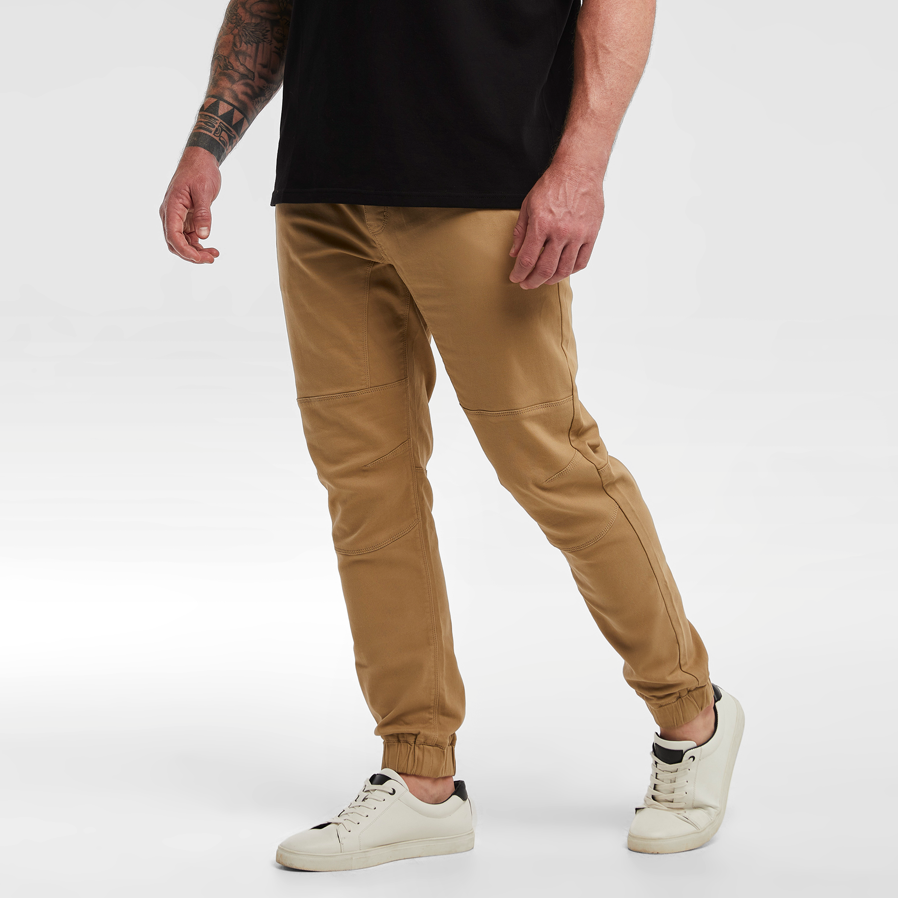 Colton Elastic Waist Cuffed Pants