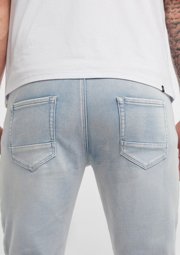 Light Blue Lynn Stretch Denim Joggers