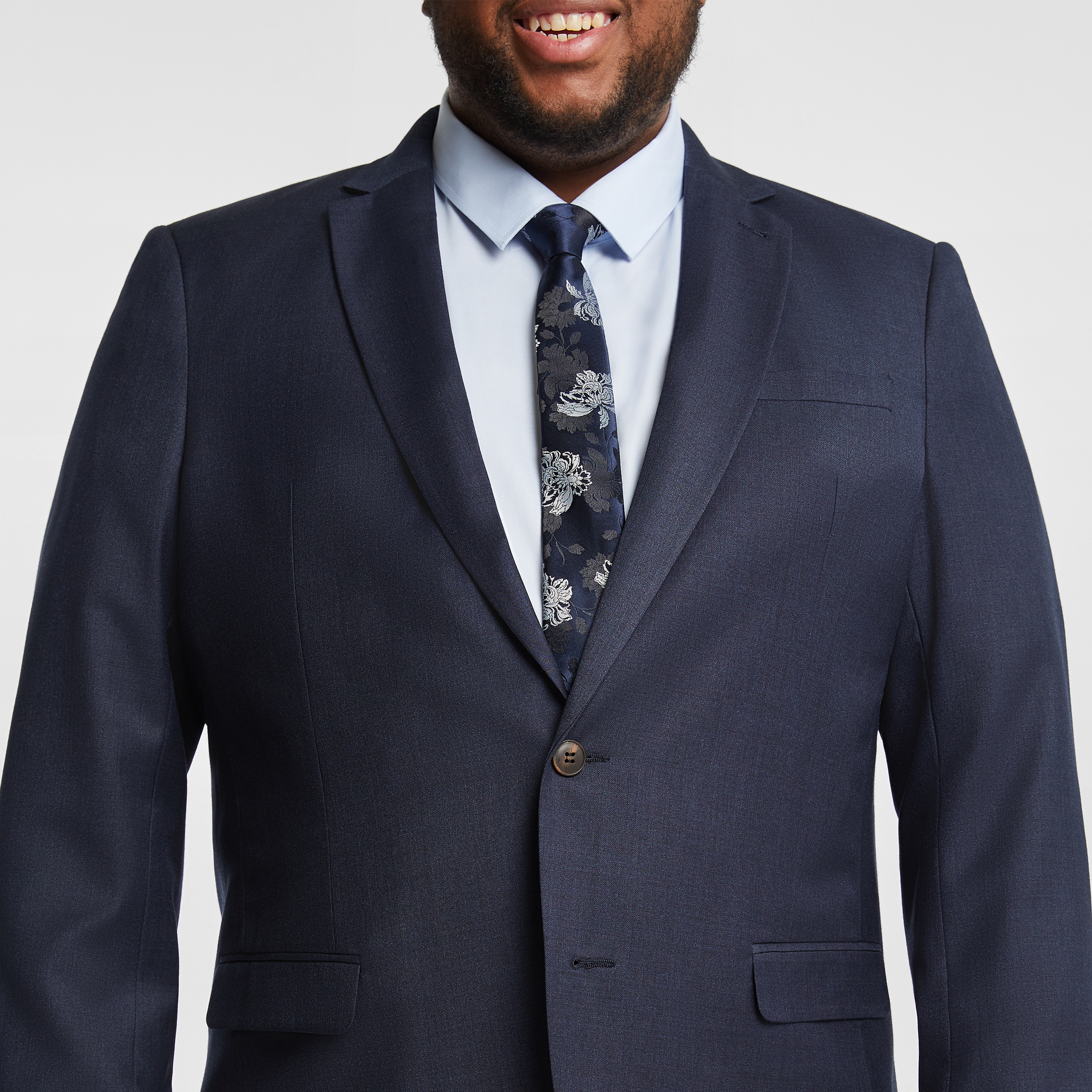 Steel Formosa Textured Suit Jacket