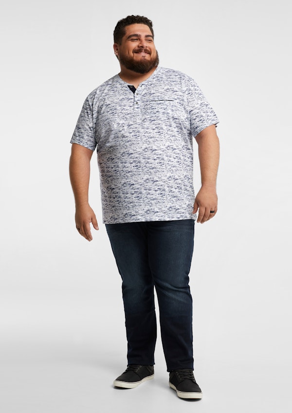 Denim Halley Henley Tee