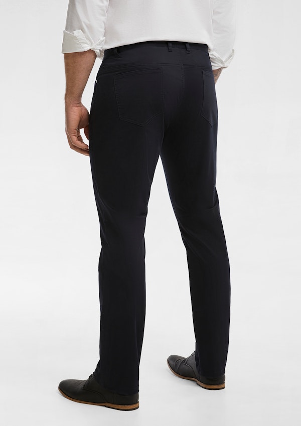 Navy Milton Slim Fit Stretch Pants