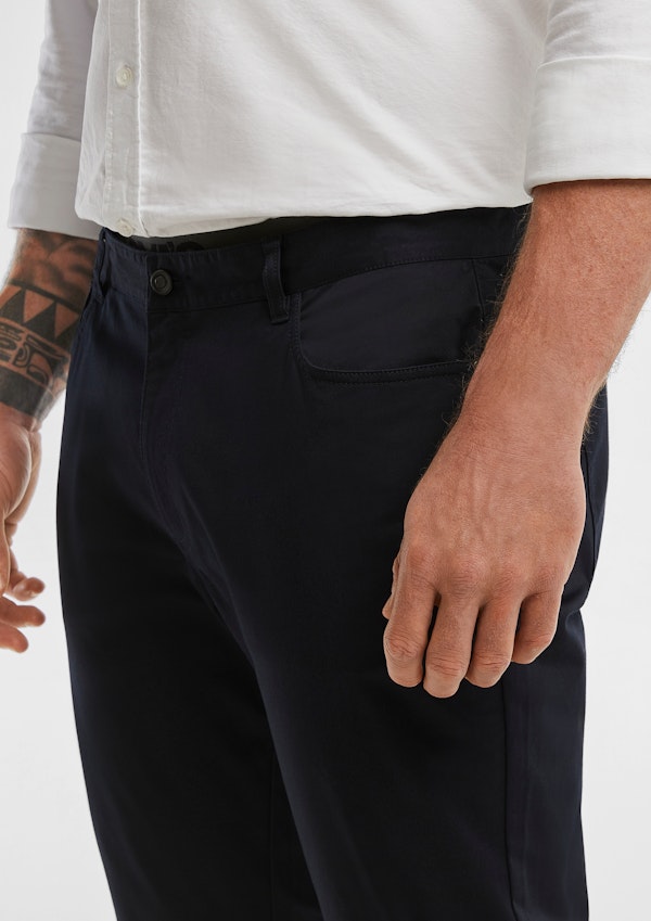Navy Milton Slim Fit Stretch Pants
