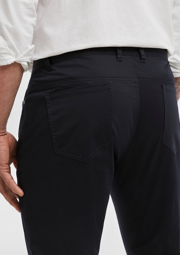 Navy Milton Slim Fit Stretch Pants
