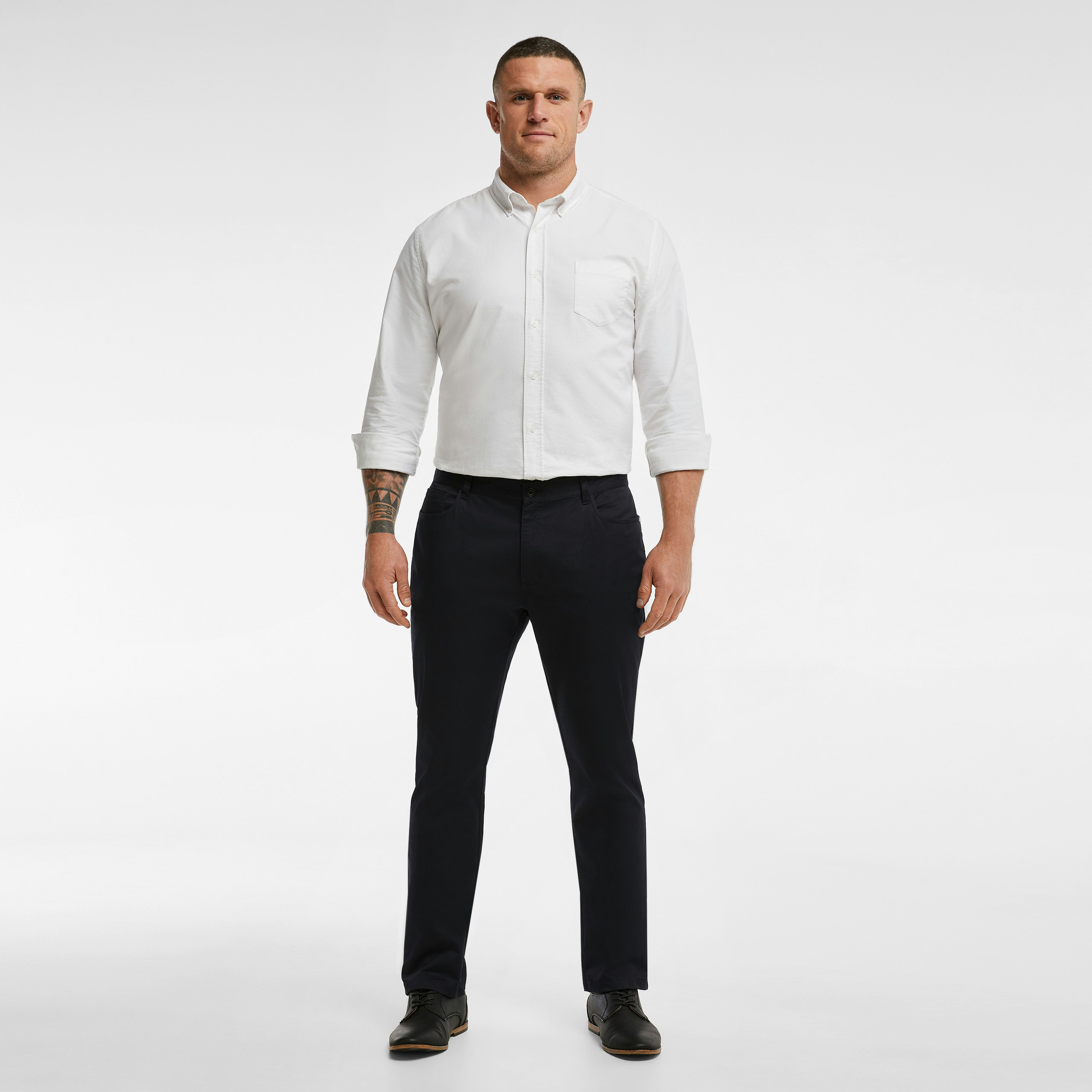 Navy Milton Slim Fit Stretch Pants