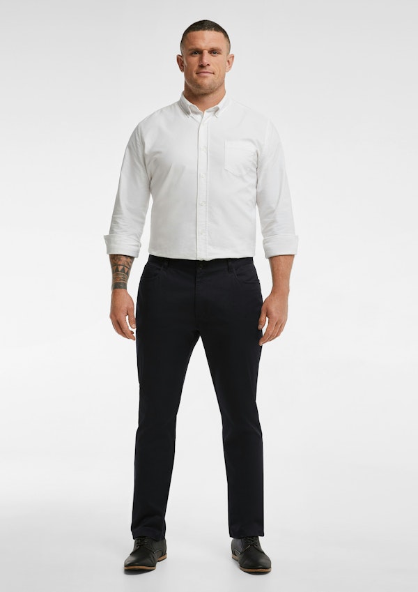 Navy Milton Slim Fit Stretch Pants