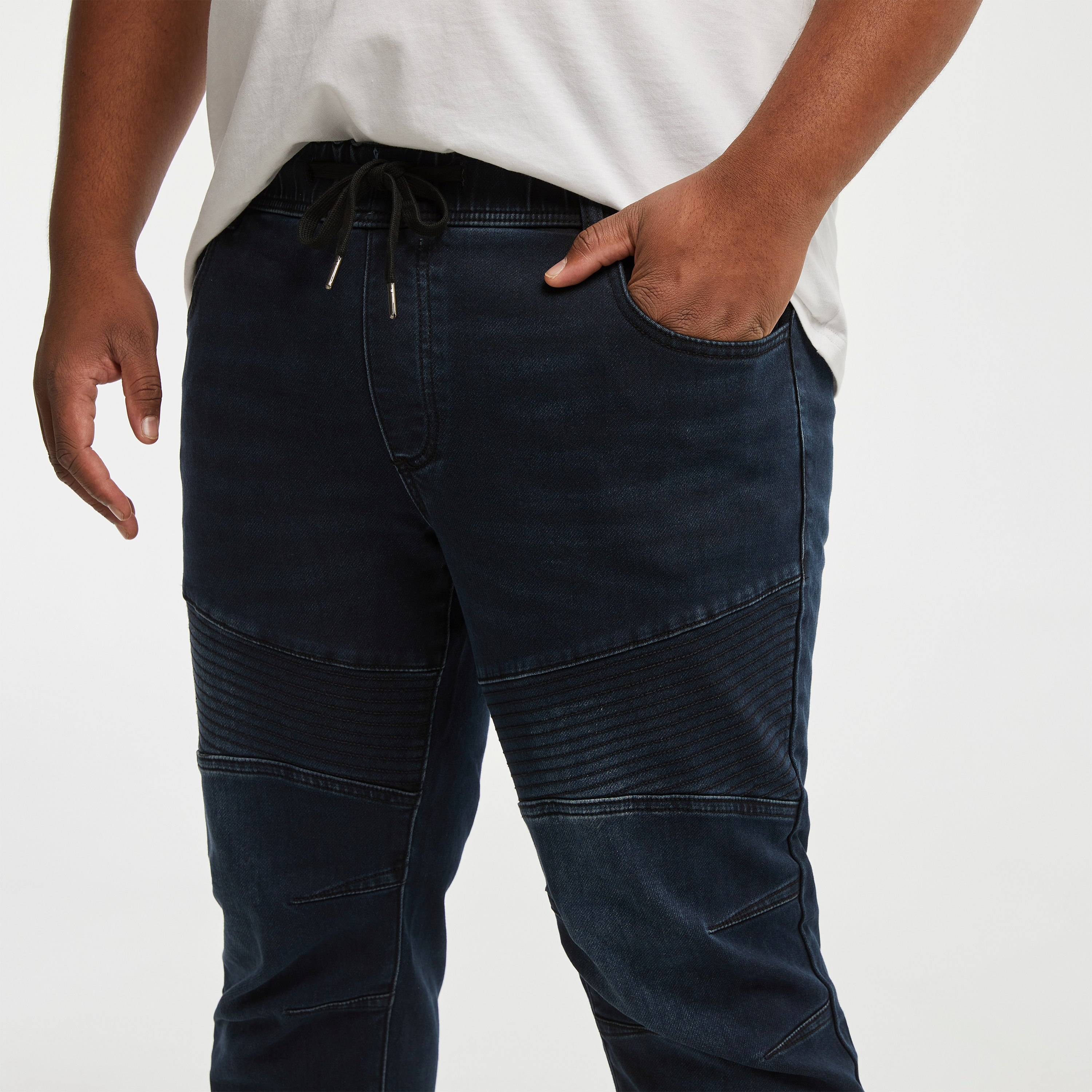 Indigo Lynn Stretch Denim Joggers