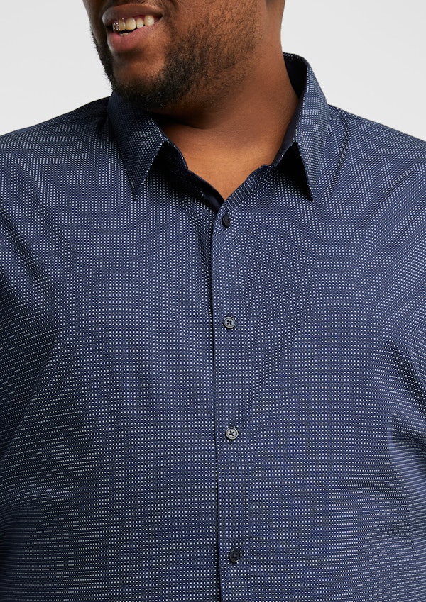 Navy Metropolis Pattern Shirt