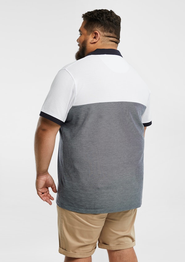 White Benson Colour Block Polo Shirt