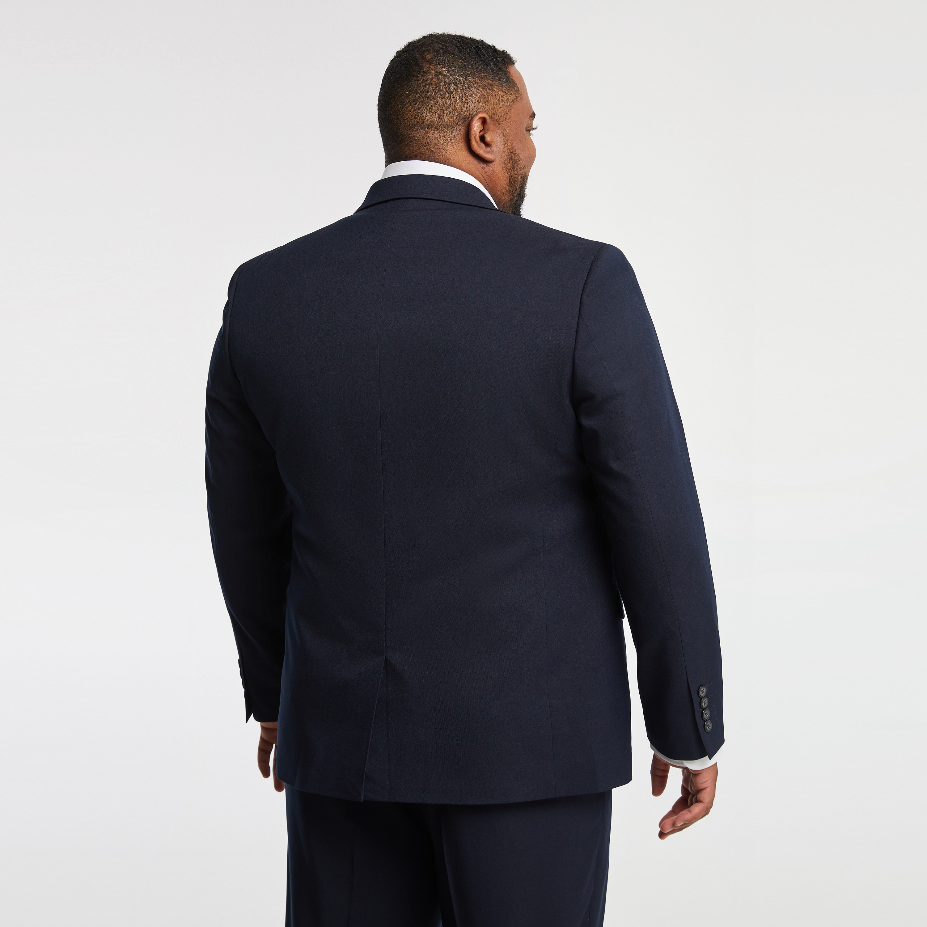 Navy Diamond Stretch Suit Jacket