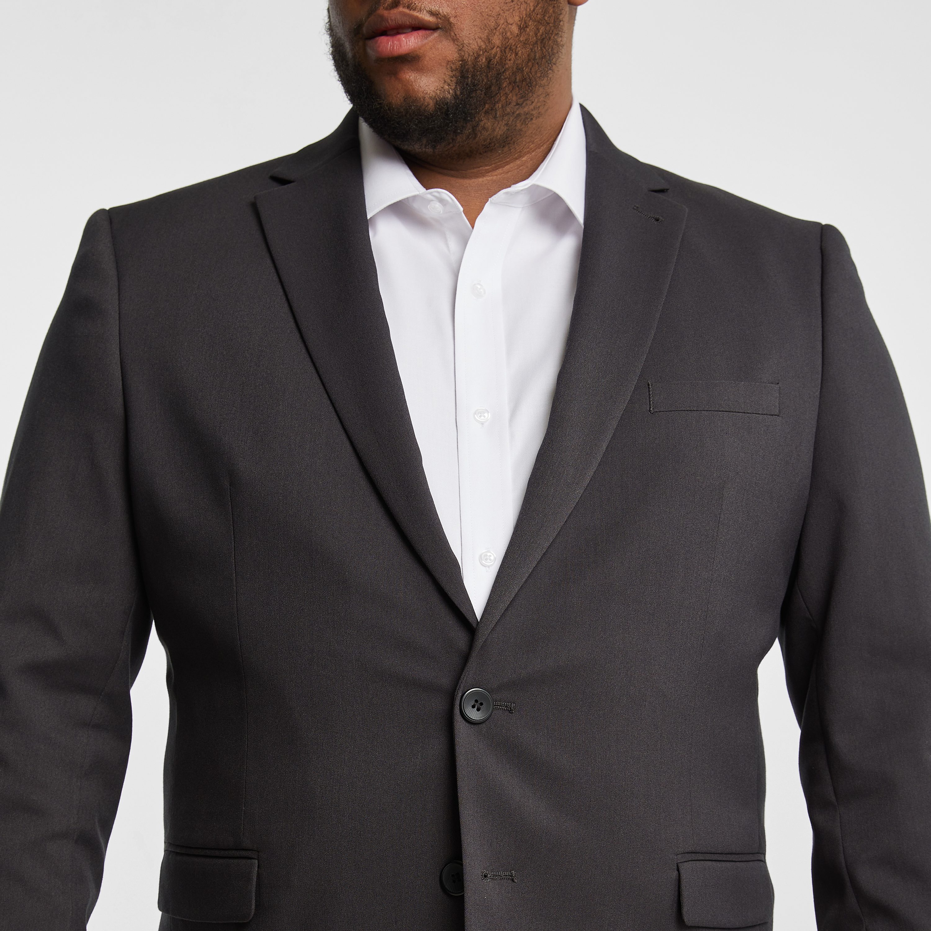 Smoke Diamond Stretch Suit Jacket