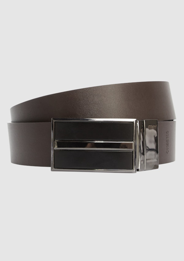 Black / Chocolate Carrington Reversible Belt