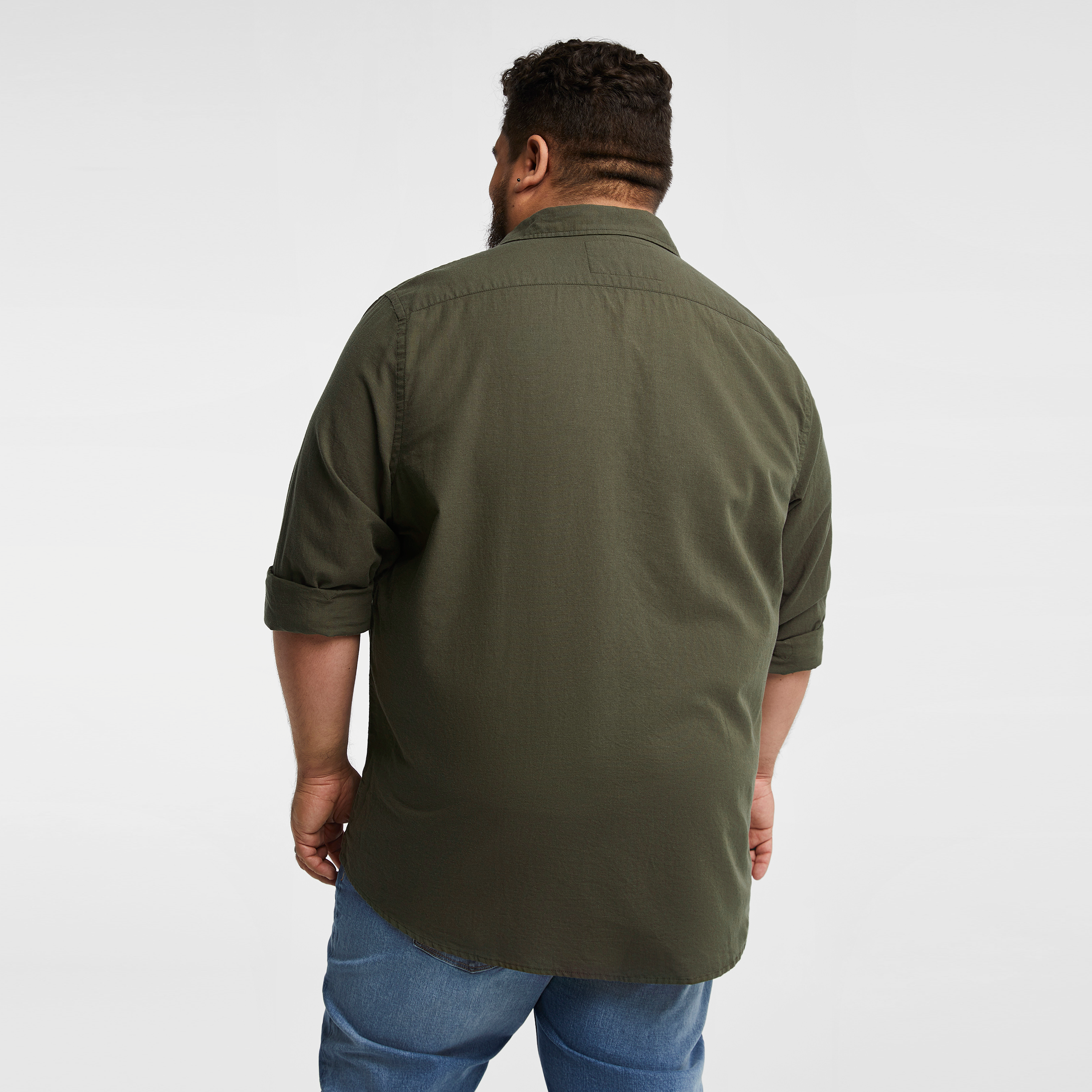 Military Albany Linen Blend Shirt
