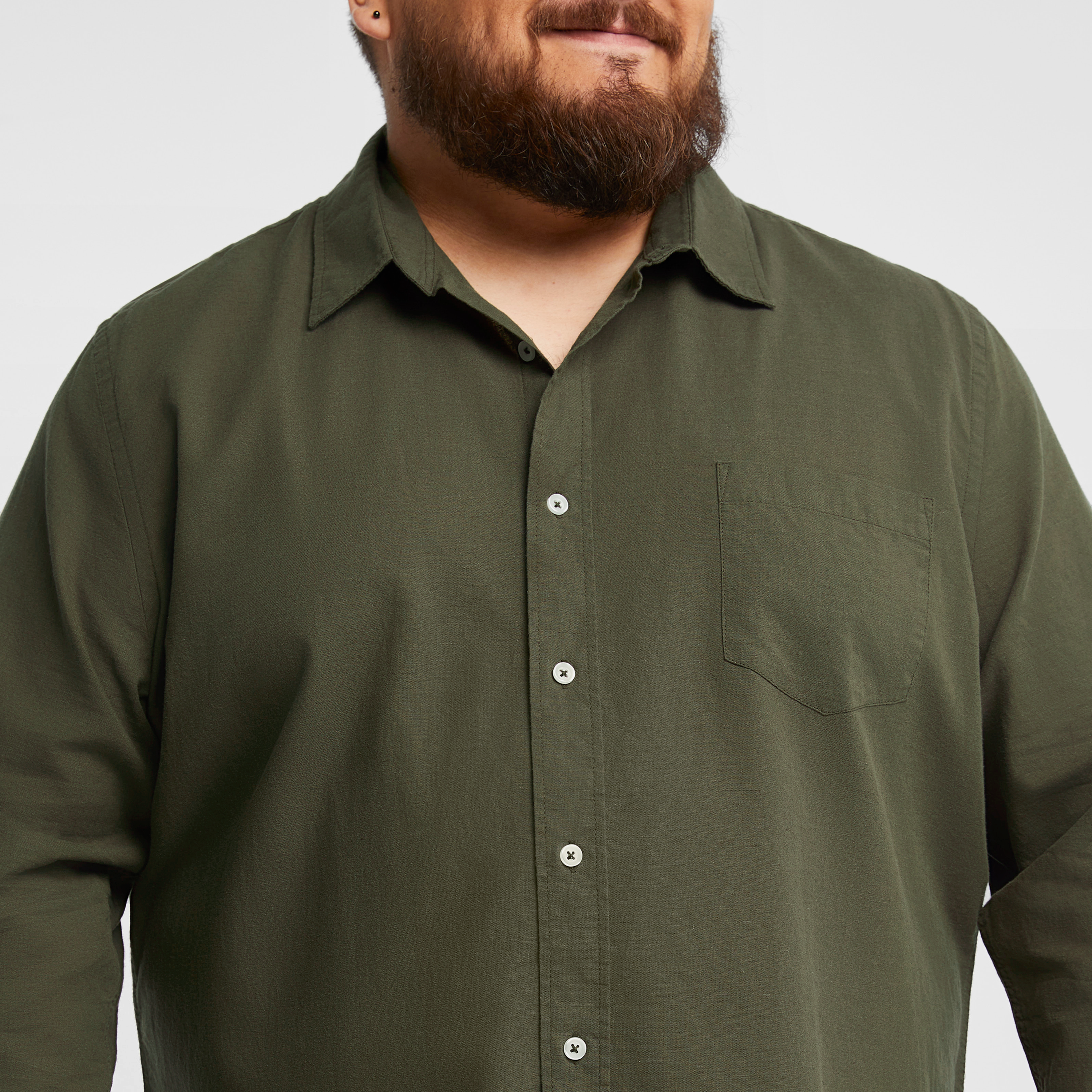 Military Albany Linen Blend Shirt