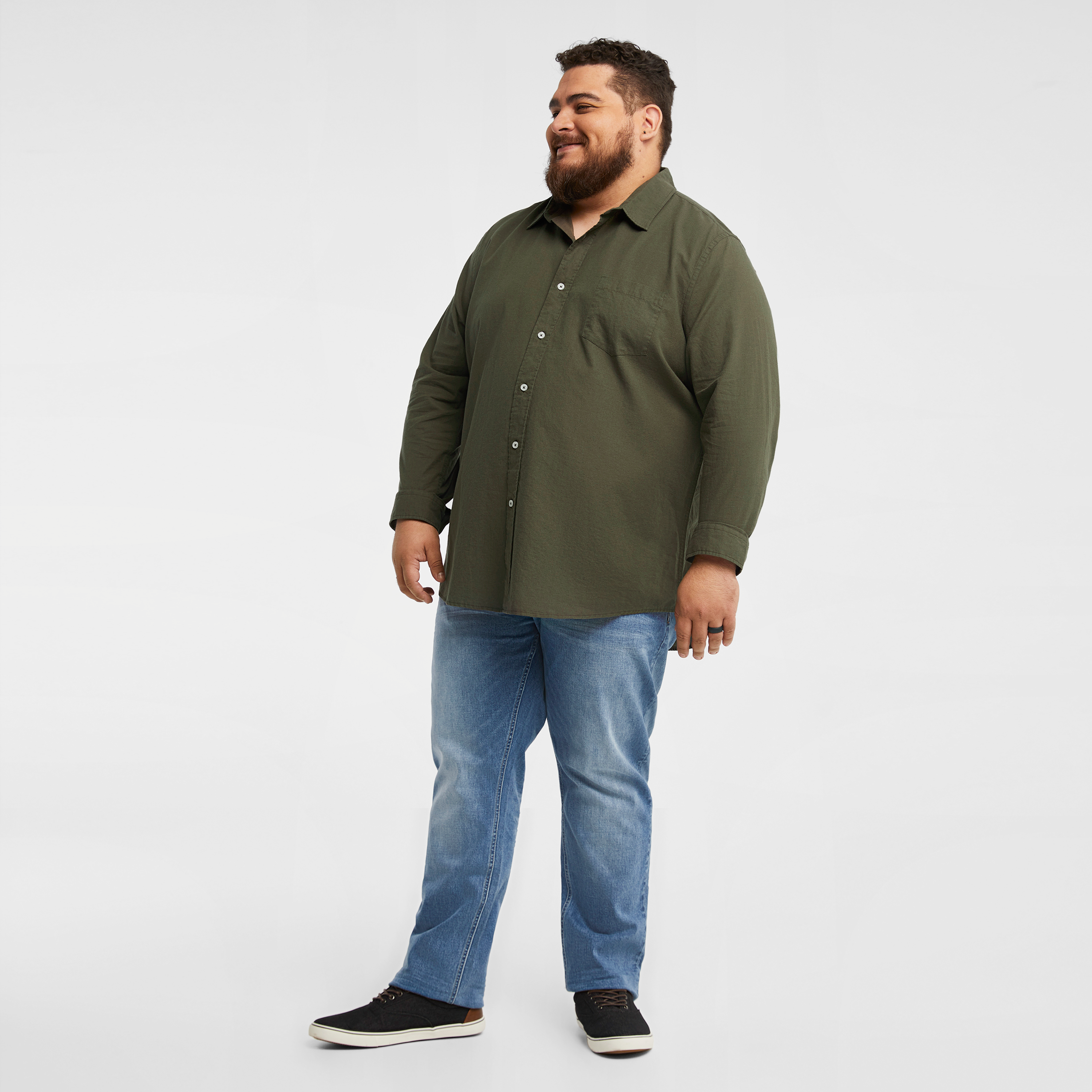 Military Albany Linen Blend Shirt